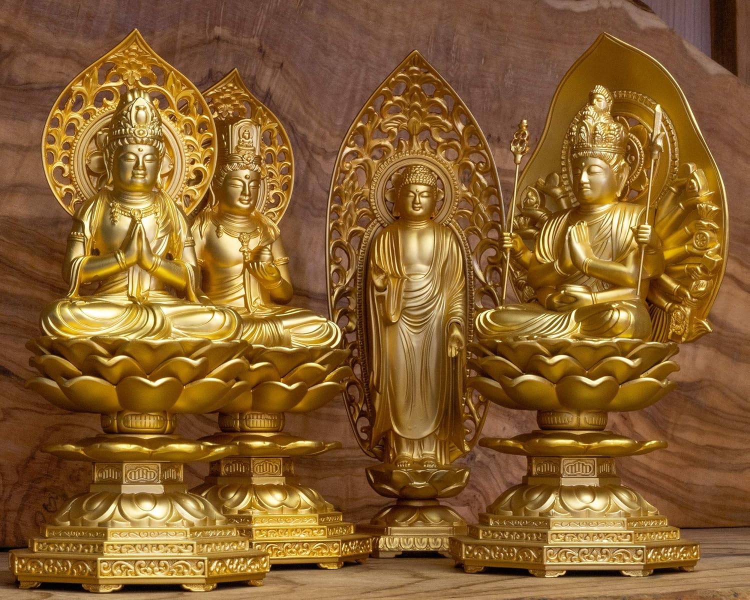 仏像 阿弥陀如来 15cm （古美茶） 仏師：牧田秀雲 原型＿（戌・亥年