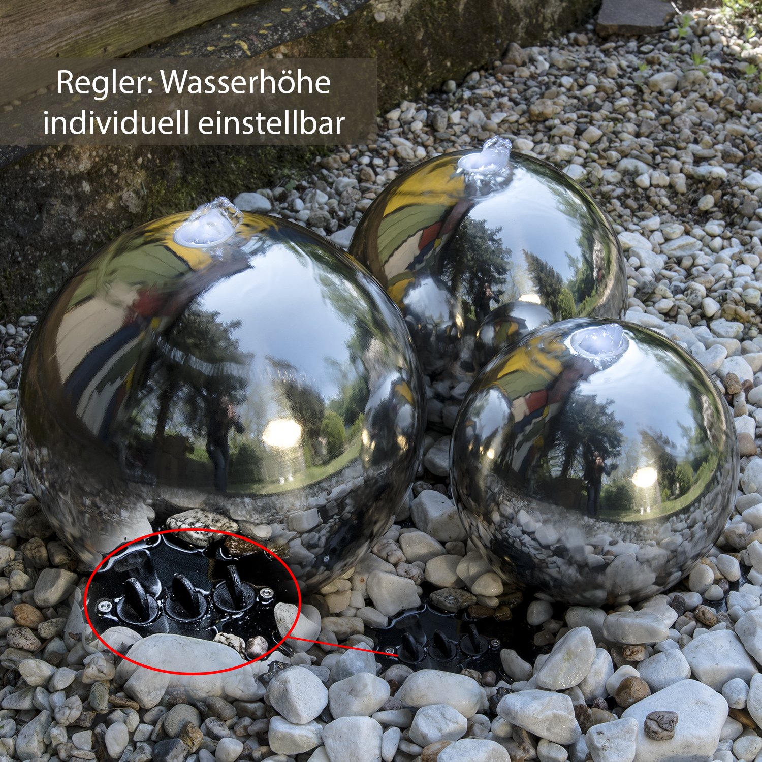 3 Boules Décoratives En Acier Inoxydable Mat - Diamètre 5, 8 Et 12 Cm, Flottantes