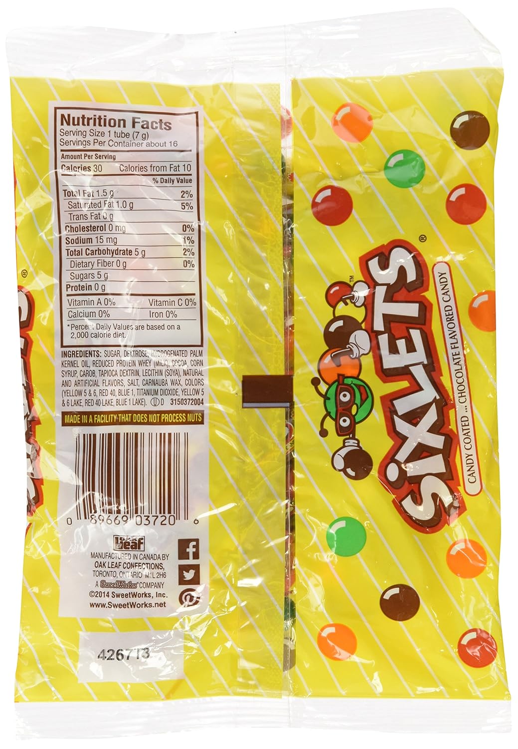 Sixlets Candy Coated Chocolate Flavored Candy Gluten Free, 4 Oz (1 Pk)
