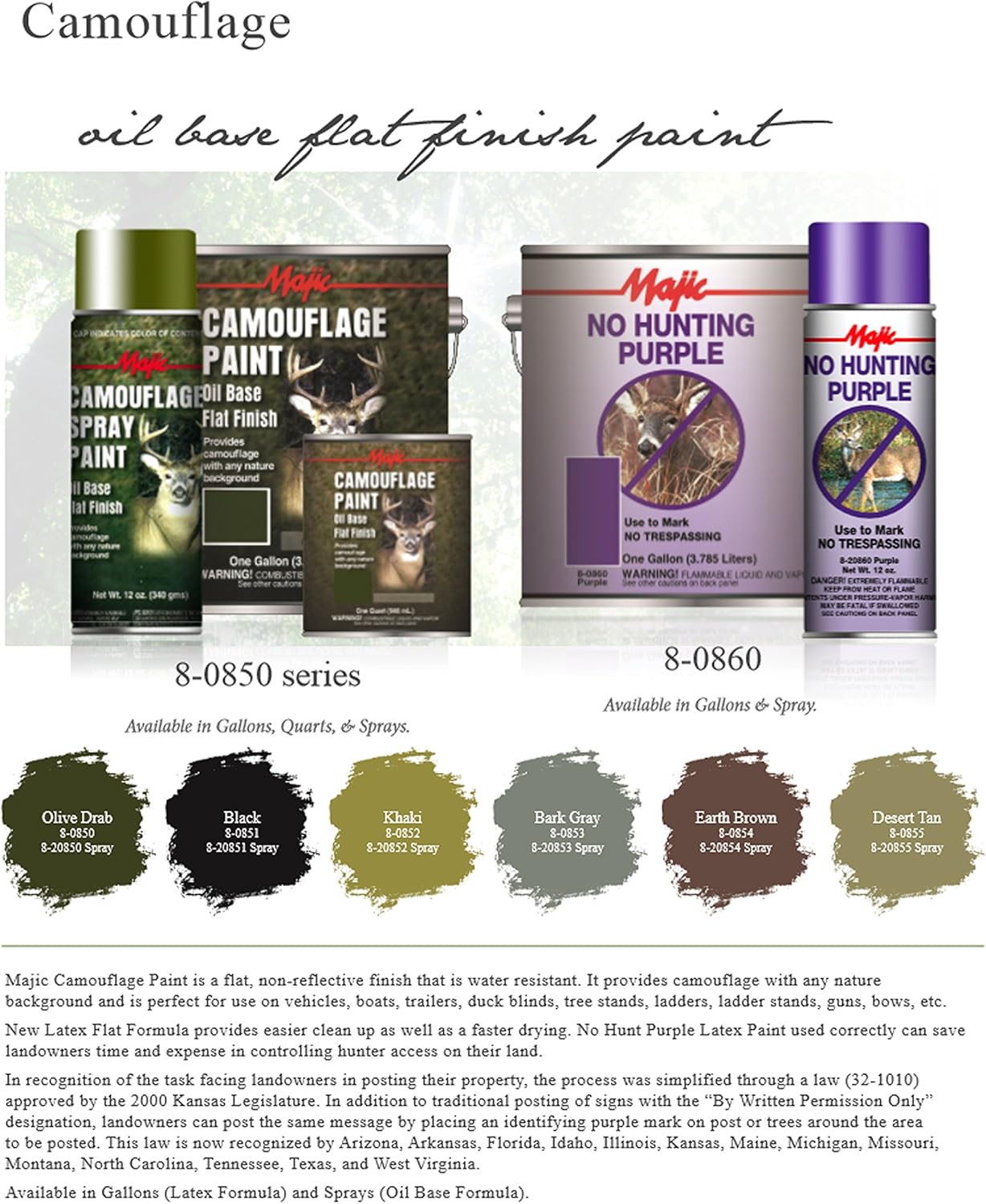 Majic Paints 8-0853-2 Camouflage Paint, 1-Quart, Bark Gray