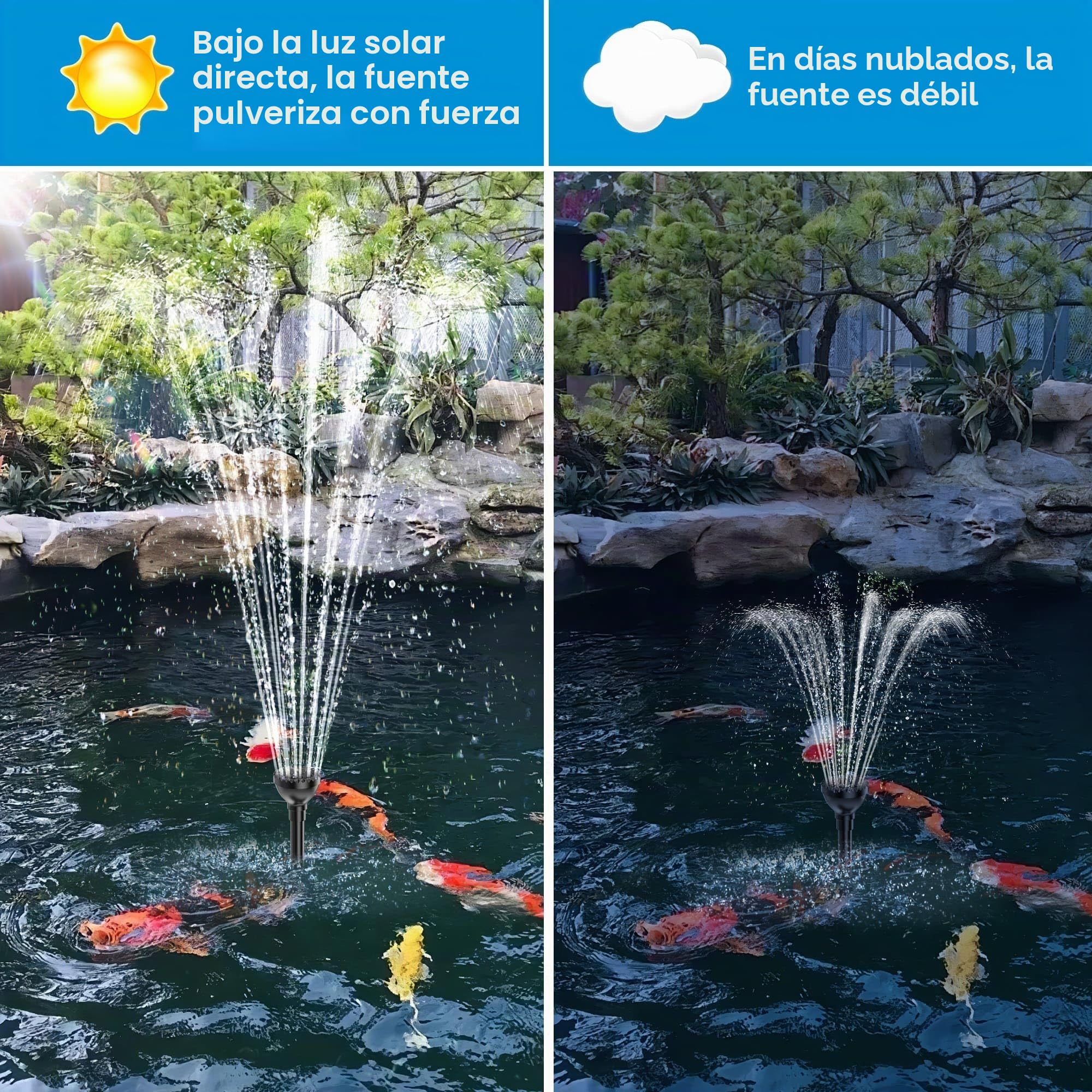 Biling - Bomba solar para estanque (70 W, filtro de 2500 l/h, kit completo biológico para estanque de jardín, piscina, exterior, circulación de agua, agua limpia