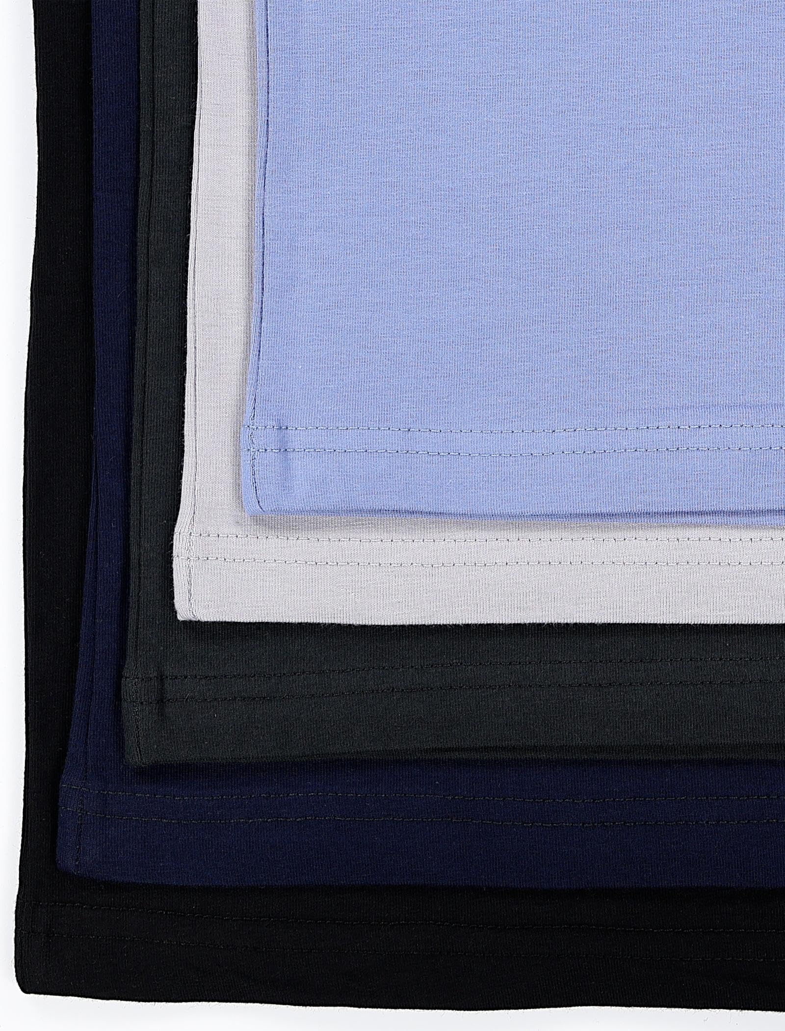 TupTam Camisetas Interiores Niño – Pack de 5 Camisetas Sin Mangas en Algodón, Suaves y Transpirables, Negro Azul Oscuro Gris Antracita Azul, 128-134
