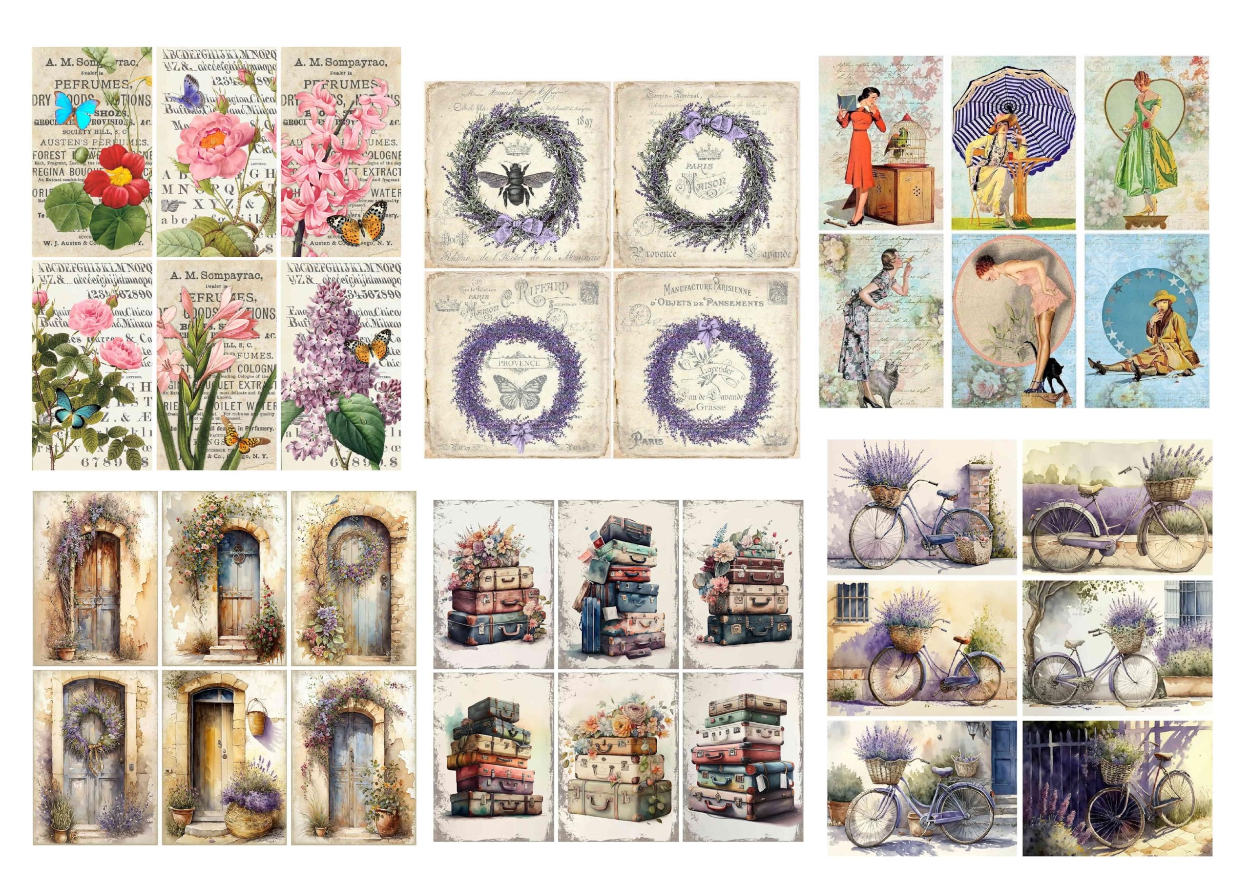Chic Cottage Crafts Popular Selection Card Making Kit Toppers - 34 Pieces Selection - DIY to Cut Out Yourself! - Craft Embellishment