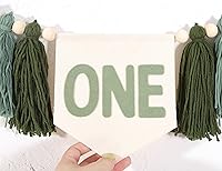 Vista 5 de Greenery 1st - Guirnalda de borlas de madera y naturaleza verde