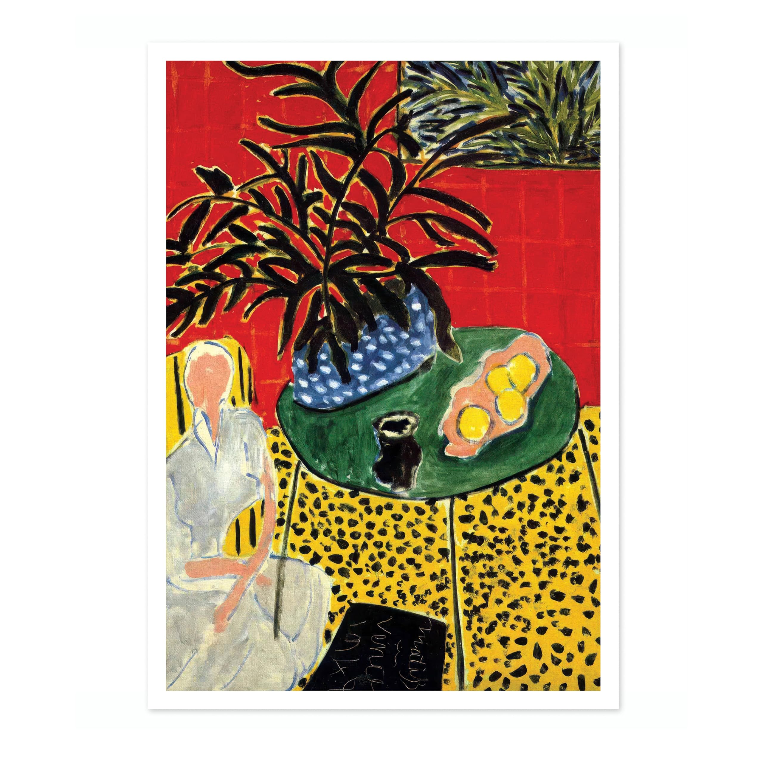 Interior With Black Fern Henri Matisse Poster. Classic Art Painting Print, Art Exhibition Neutral Wall Art, Modern Minimalist Home Decor Picture, Archival Matte, A5 (Print Only) - 21x14.8cm