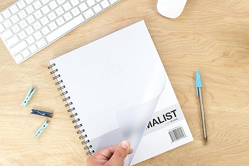 Miniatura 3 de Cuaderno minimalista (8.5 x 11 pulgadas), papel blanco nítido ecológico, diseño de línea punteada