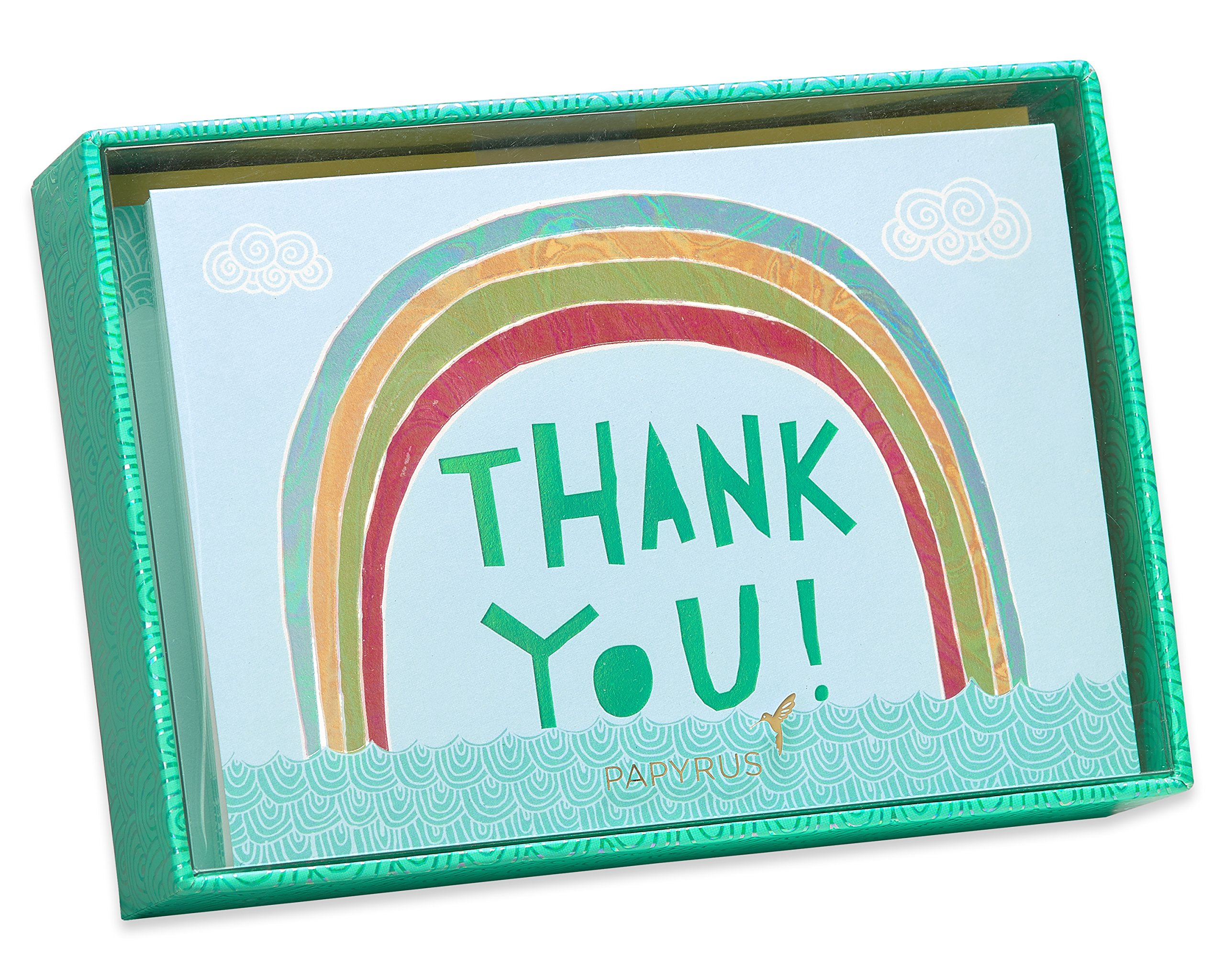 Buy Papyrus Thank You Cards with Envelopes, Rainbow (12Count) Online