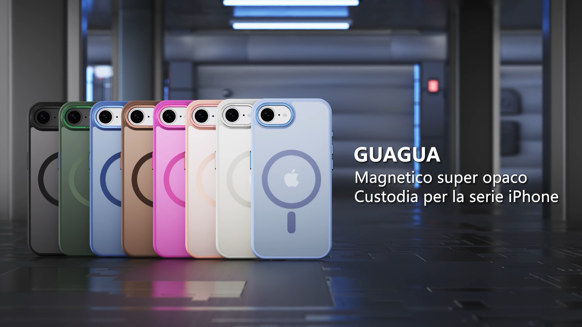GUAGUA Custodia Magnetica per iPhone 16, Case per iPhone 16 Compatibile con MagSafe Cover Protettiva Antiurto Traslucido Opaco Posteriore Sottile Robusta TPU PC Anti-Giallo, Arancione