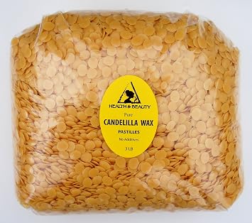 Candelilla Wax Flakes Vegan Pastilles Beards Premium Prime Grade A 100% Pure 48 oz, 3 LB
