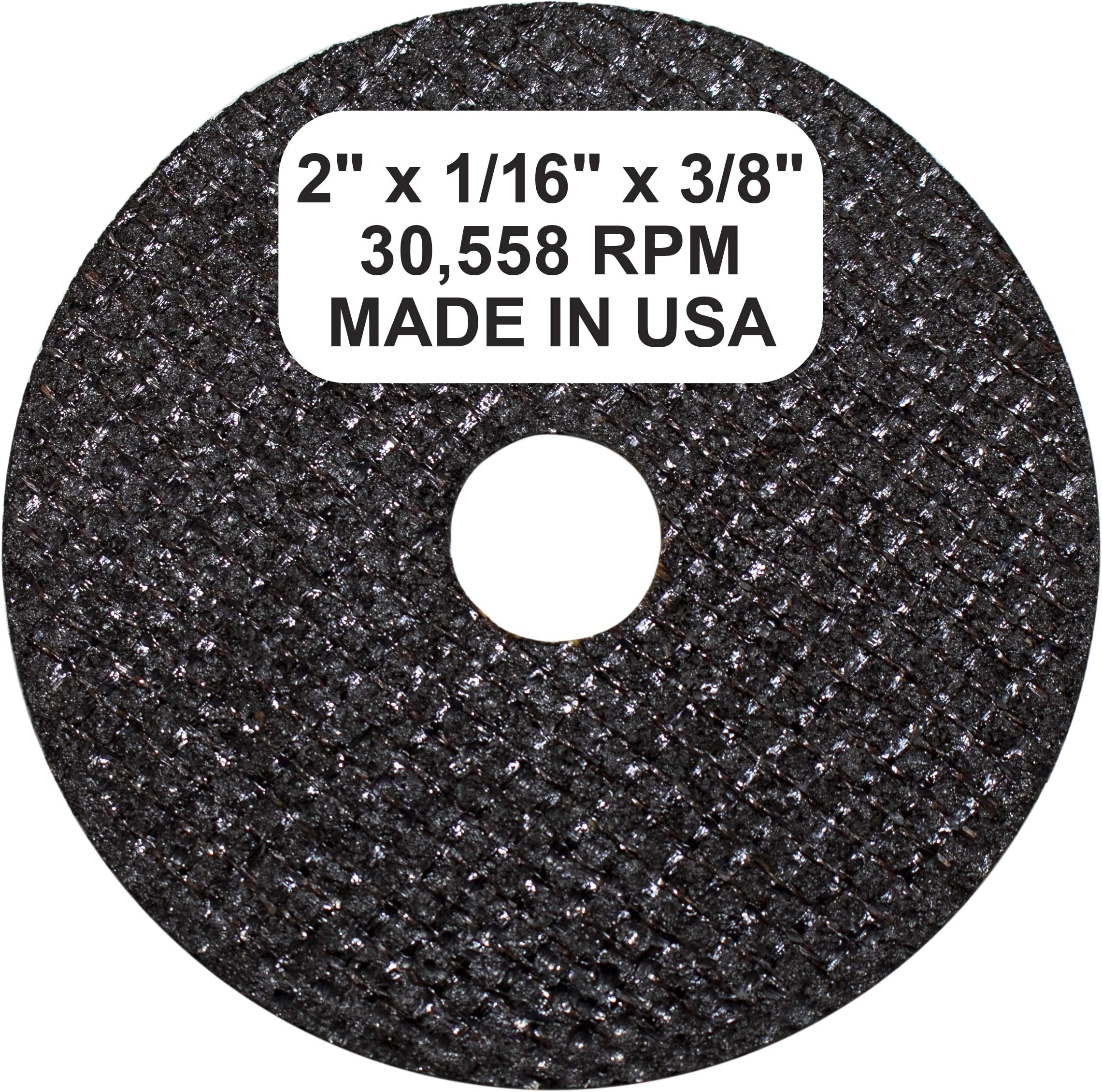 Shark Industries PN-21 Die Grinder Cut Off Wheels 2-Inch x 1/16” x 3/8” Shark Type-1 Double-Reinforced Thin Wheels, 54 Grit, Maximum RPM 30,558 (10 Cutting Discs)