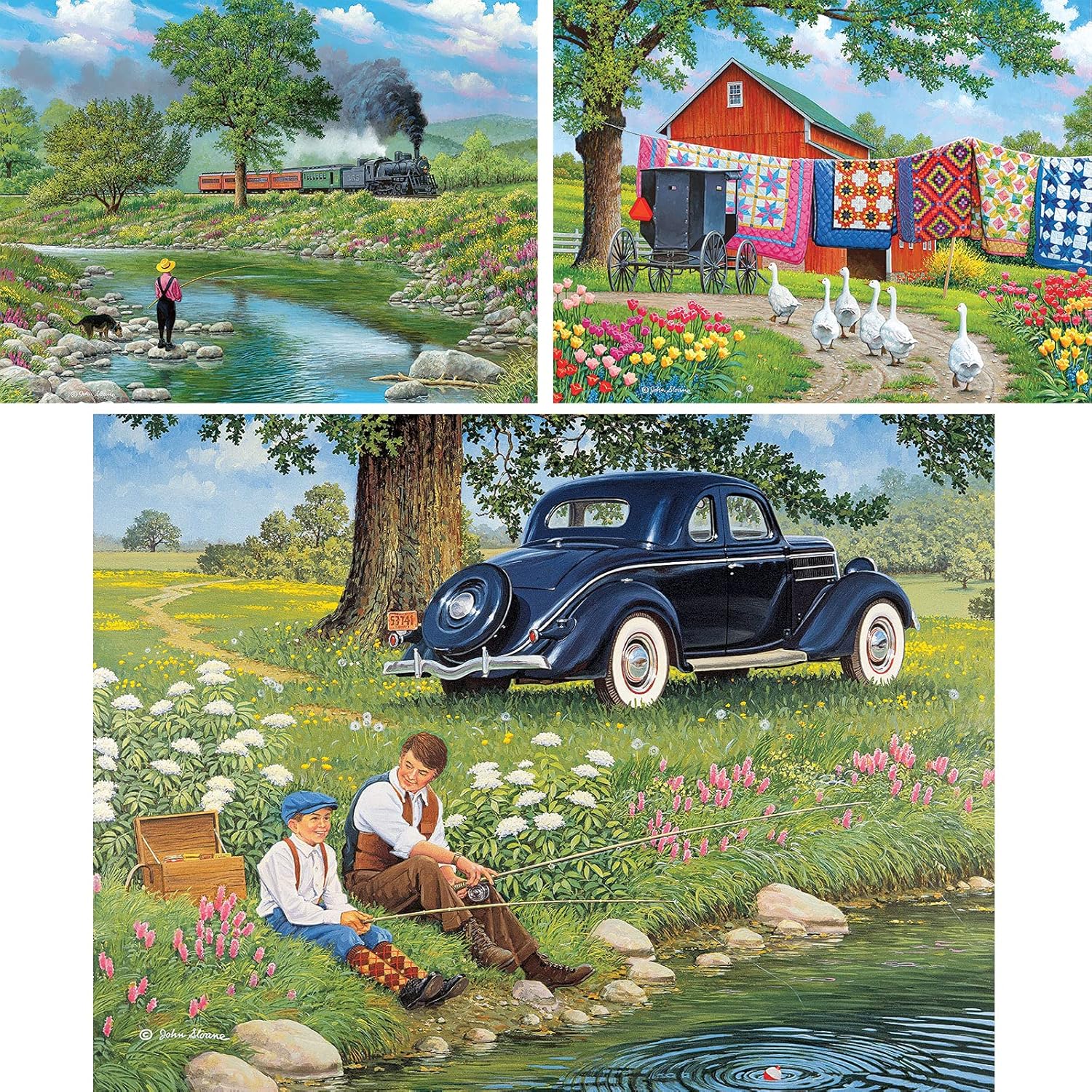 Bits and Pieces Value Set of Three (3) 500 Piece Jigsaw