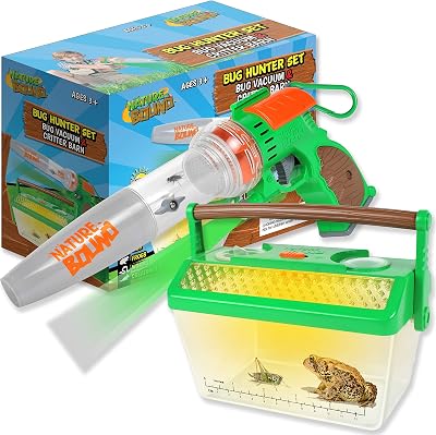Nature Bound Bug Catcher Vacuum with Light Up Critter Habitat Case for Backyard Exploration - Complete Kit for Kids Includes Vacuum and Cage