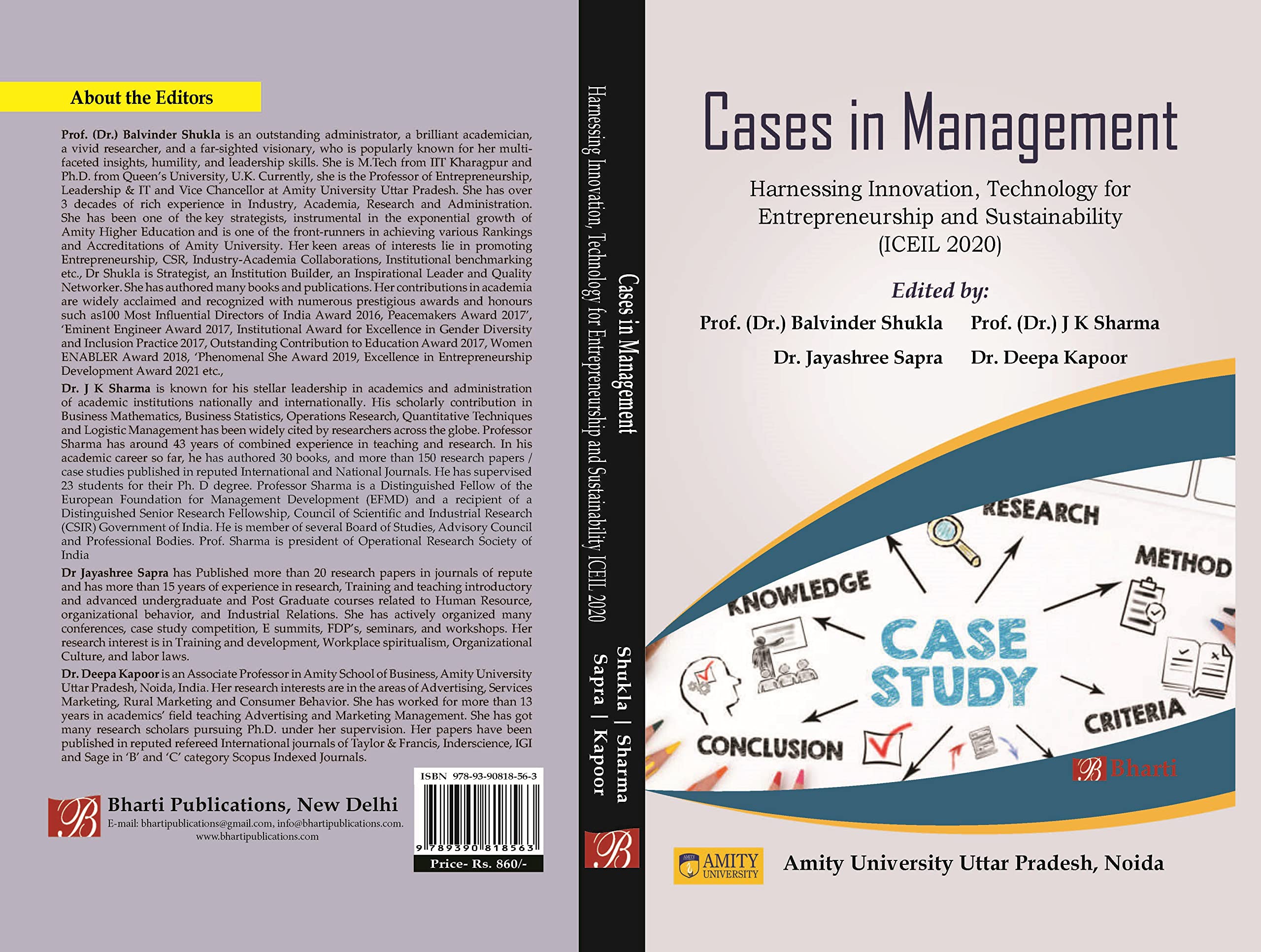 Cases in Management (Harnessing Innovation, Technology for Entrepreneurship and Sustainability) Prof. (Dr.) Balvinder Shukla, Prof. (Dr.) J K Sharma