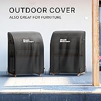 Vista 8 de Simple Houseware Cubierta para Parrilla de Gas BBQ de Servicio Pesado de 32 pulgadas, Poliéster 600D Impermeable, Resistente a la Intemperie
