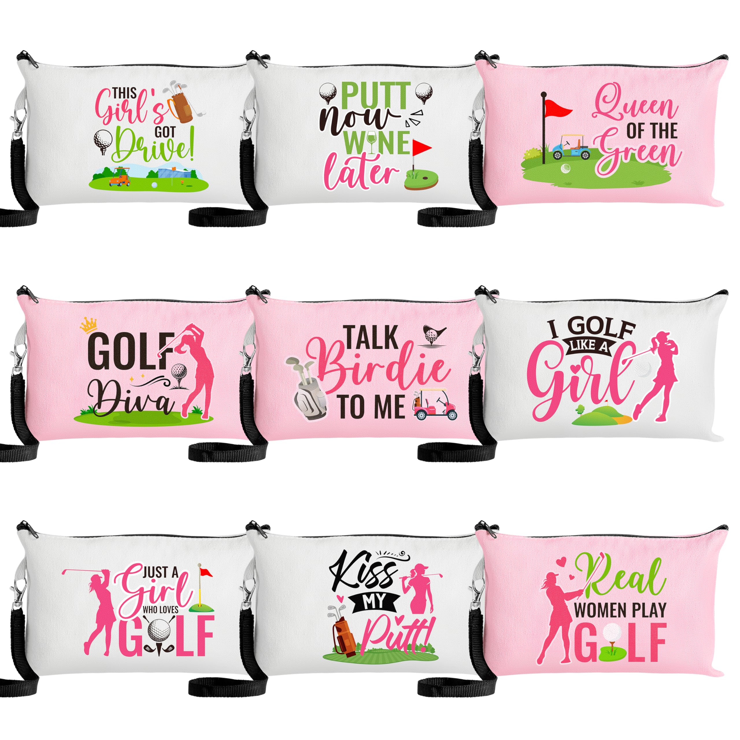 R HORSE 9Pcs Sport Makeup Bag Gifts for Women Girls Ladies Sport Cosmetic Bags Sport Accessories Canvas Toiletry