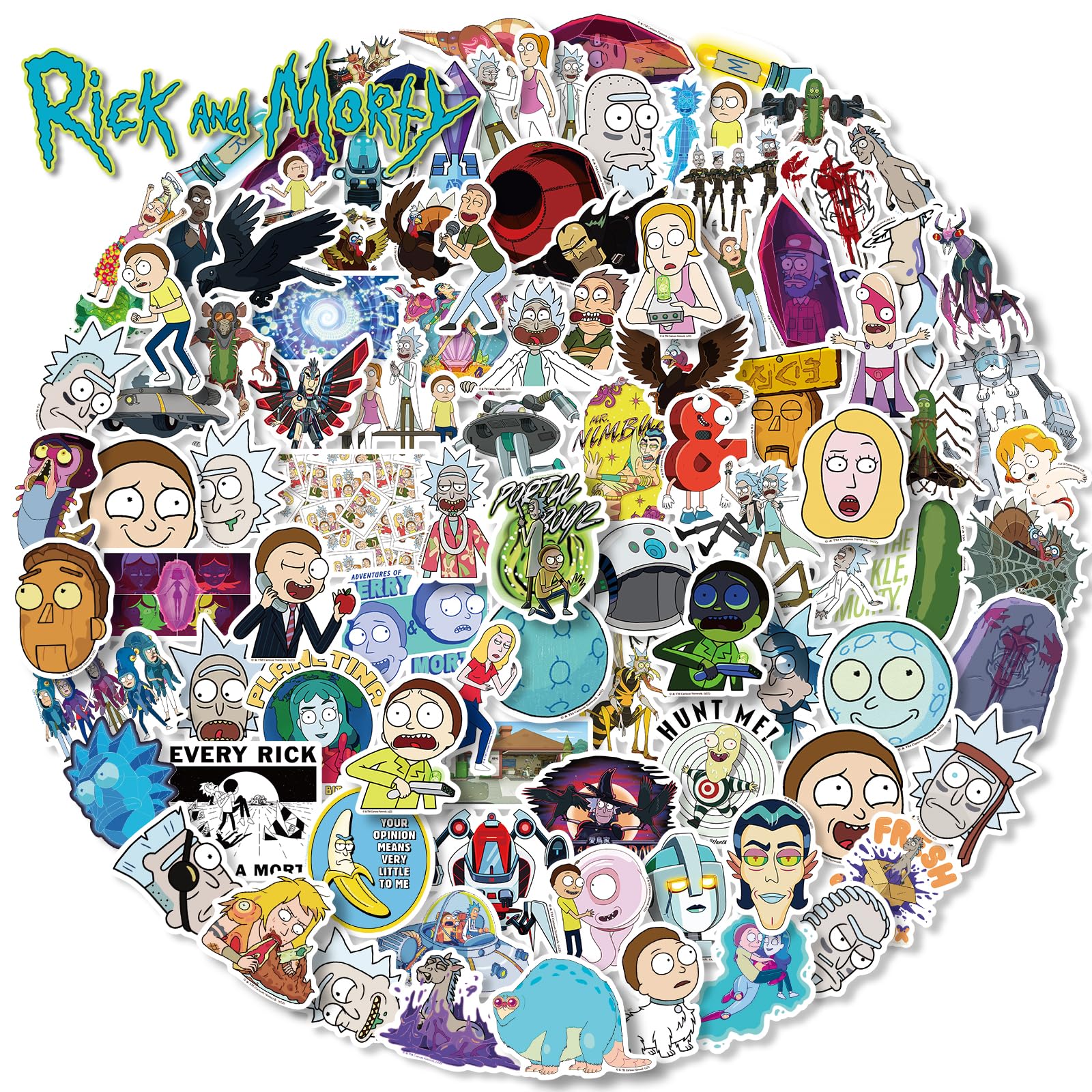 100PCS Original Stickers - Waterproof Vinyl Decals for Laptop, Water Bottle, Car, Phone - Cartoon Anime Decor