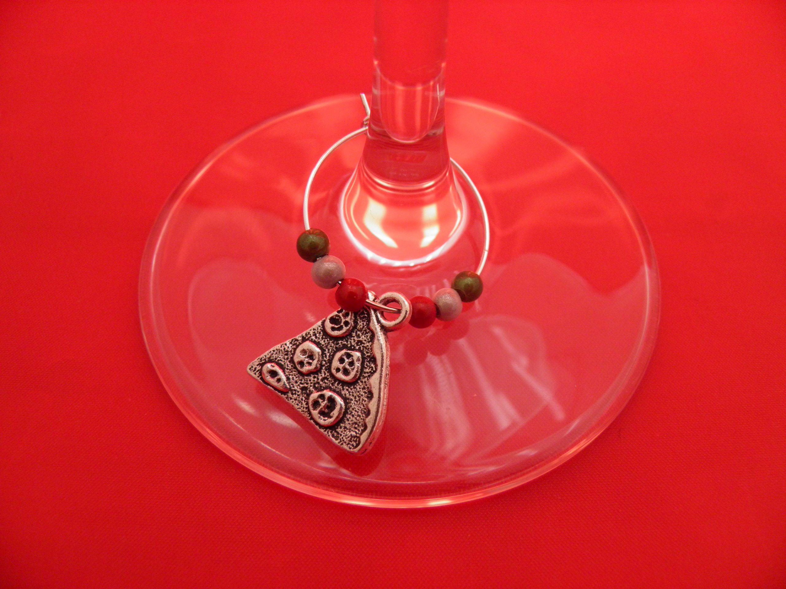 Libby's Market Place Set Of 6 Italy Wine Glass Charms With Organza - View #9