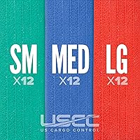 Vista 3 de US Cargo Control Bandas móviles de goma grandes (paquete de 36), paquete variado de 30, 36 y 42 pulgadas, 12 correas de cada tamaño, bandas de goma