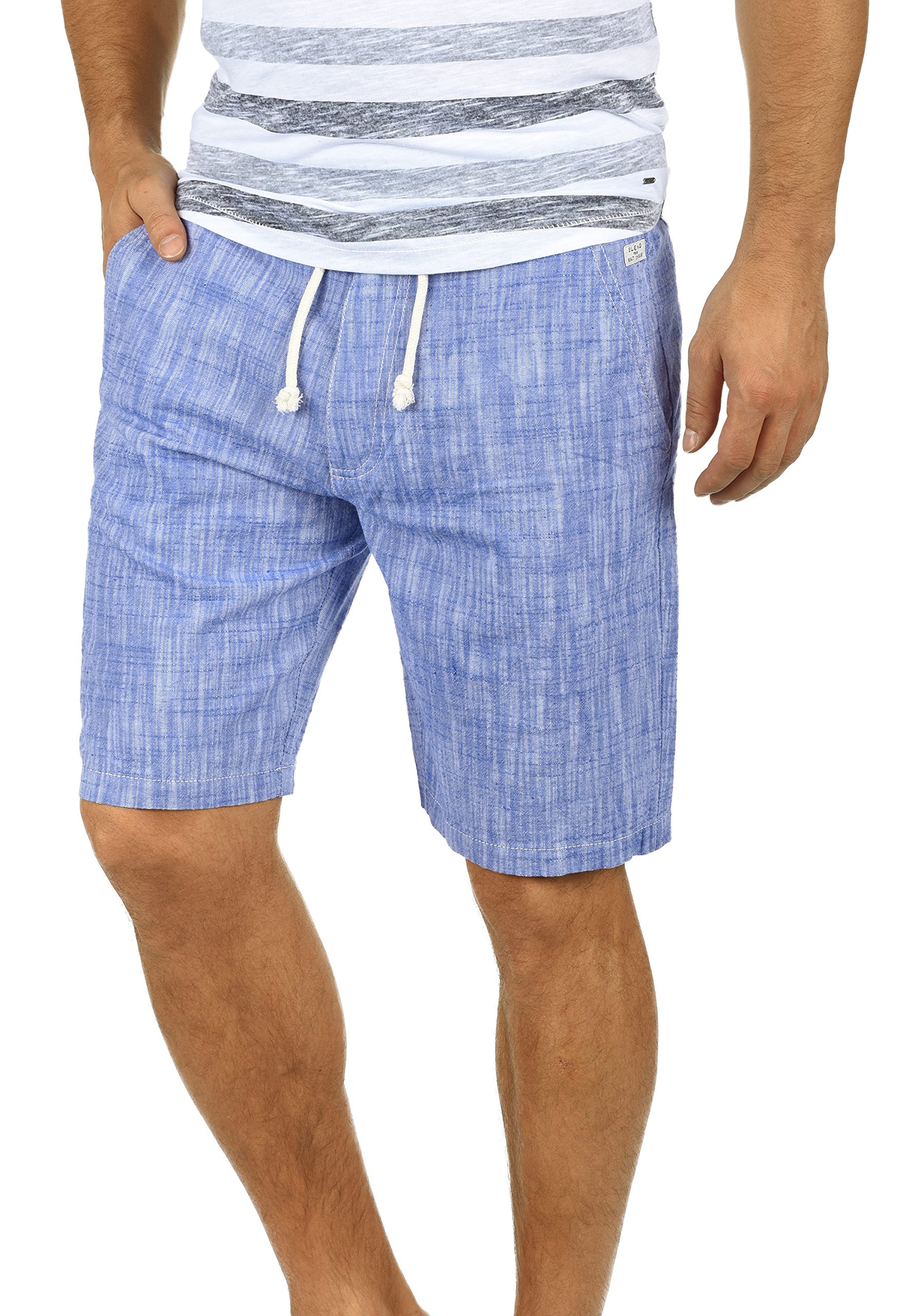 BLEND Bones Men's Linen Shorts Bermuda Made of 100% Cotton Regular- Fit, Size:M, Colour:Marine Blue (74635)
