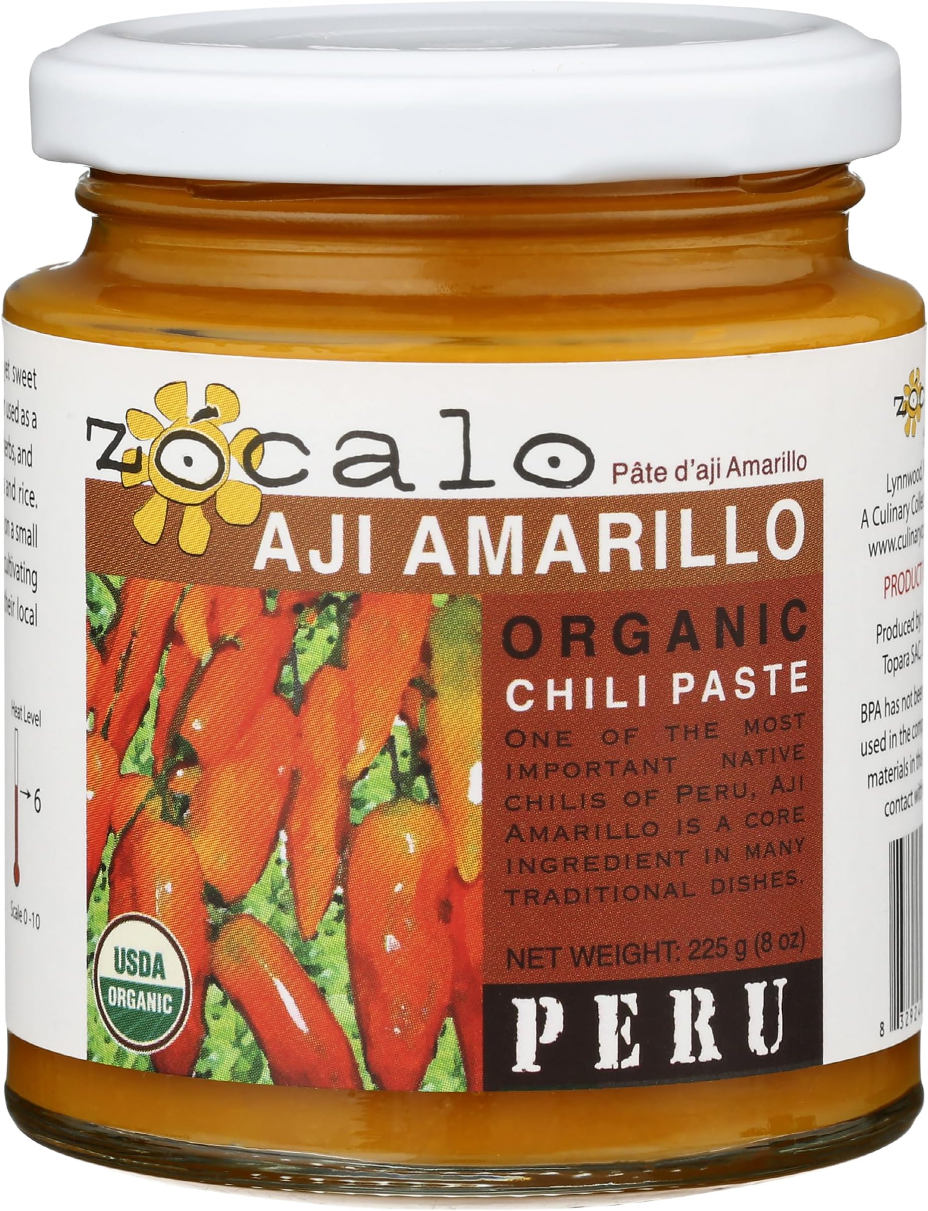 Zócalo Peru Organic Aji Amarillo Chili Paste, 8 Ounce