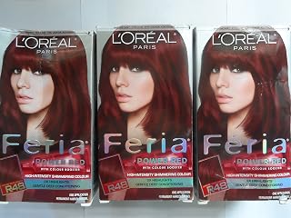 L'Oreal Paris Feria Pr Red Velvet, Size 1ct, Gel, Permanent, Auburn, R48 Intense Deep Auburn, Vegan, Tube, 1 Count