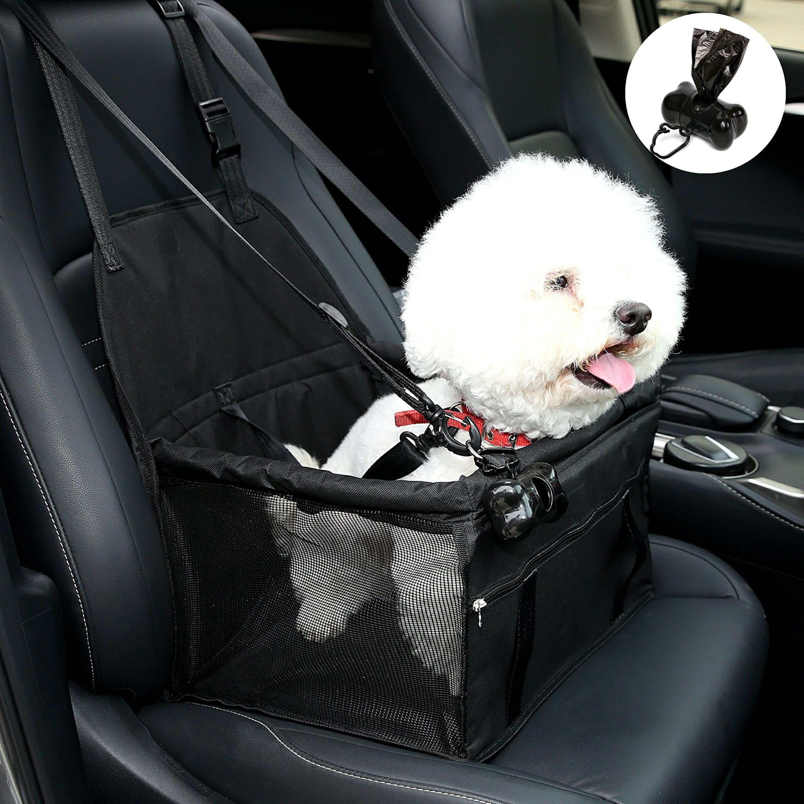 Siège Auto Pour Chien – Support Arrière Sécurisé, Caisse De Transport Souple, Tissu Oxford