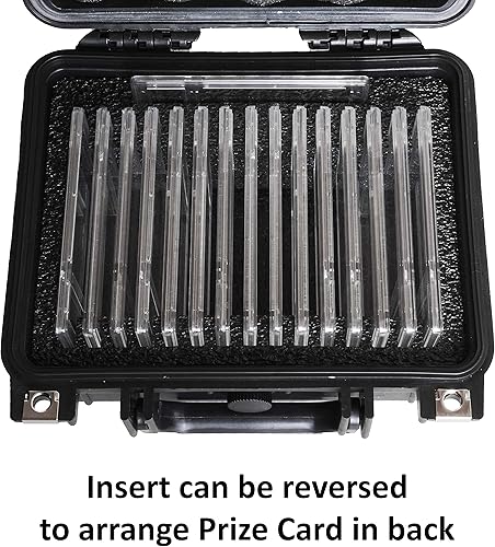 Miniatura 10 de Case Club Caja de almacenamiento de tarjetas graduada para hasta 34 losas de tarjetas o más de 100 cargadores superiores de mangas. Resistente al