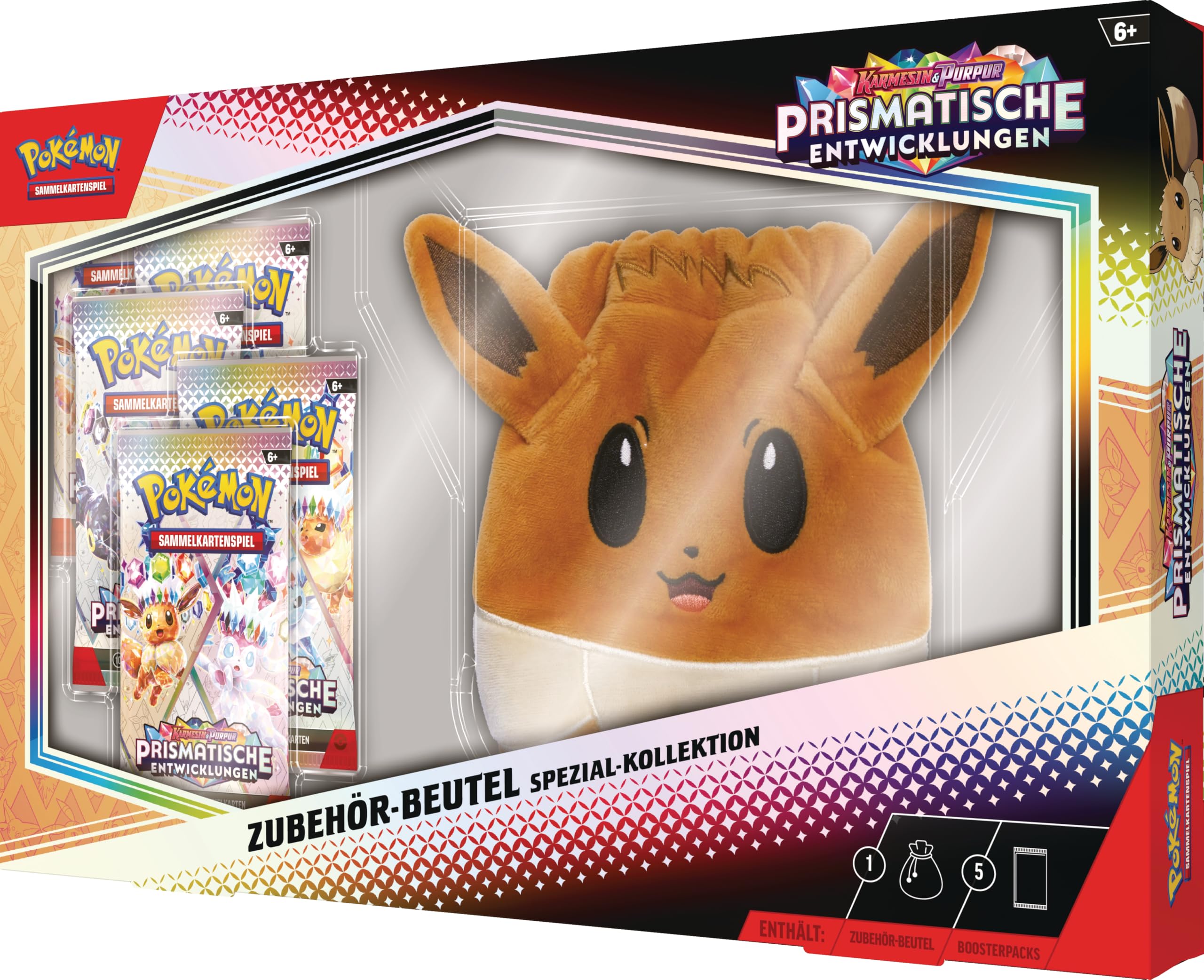 Pokémon-Sammelkartenspiel: Spezial-Kollektion Karmesin & Purpur – Prismatische Entwicklungen: Zubehör-Beutel