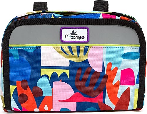 Po Campo Bolsa de bicicleta para niños  Bolsa de manillar de bicicleta con marco frontal  Cesta de bicicleta de tela  Bolsa impermeable para