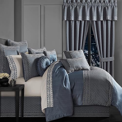 Miniatura 2 de Leah King - Juego de edredón de 4 piezas, azul, 110 x 96