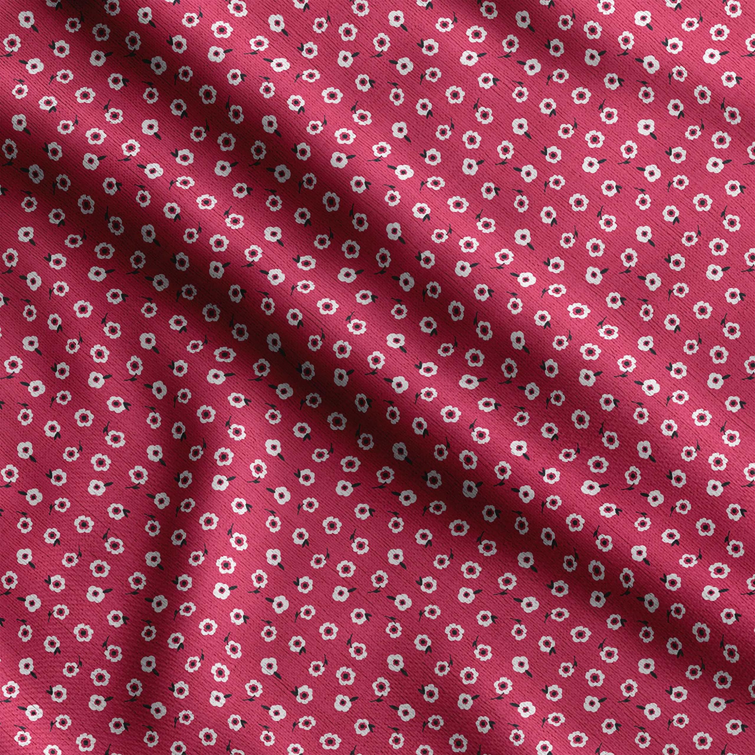 Soimoi Floral Printed, Cuddle Minky Fabric, Sewing Fabric by The Meter 56 Inch Wide, Decorative Plush Soft Fabric, Baby Garments, Toys and Blankets, Pink