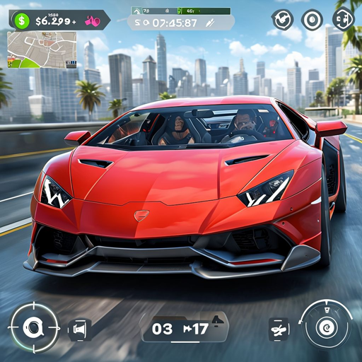 endloses Autobahn-Autofahrer-Simulatorspiel