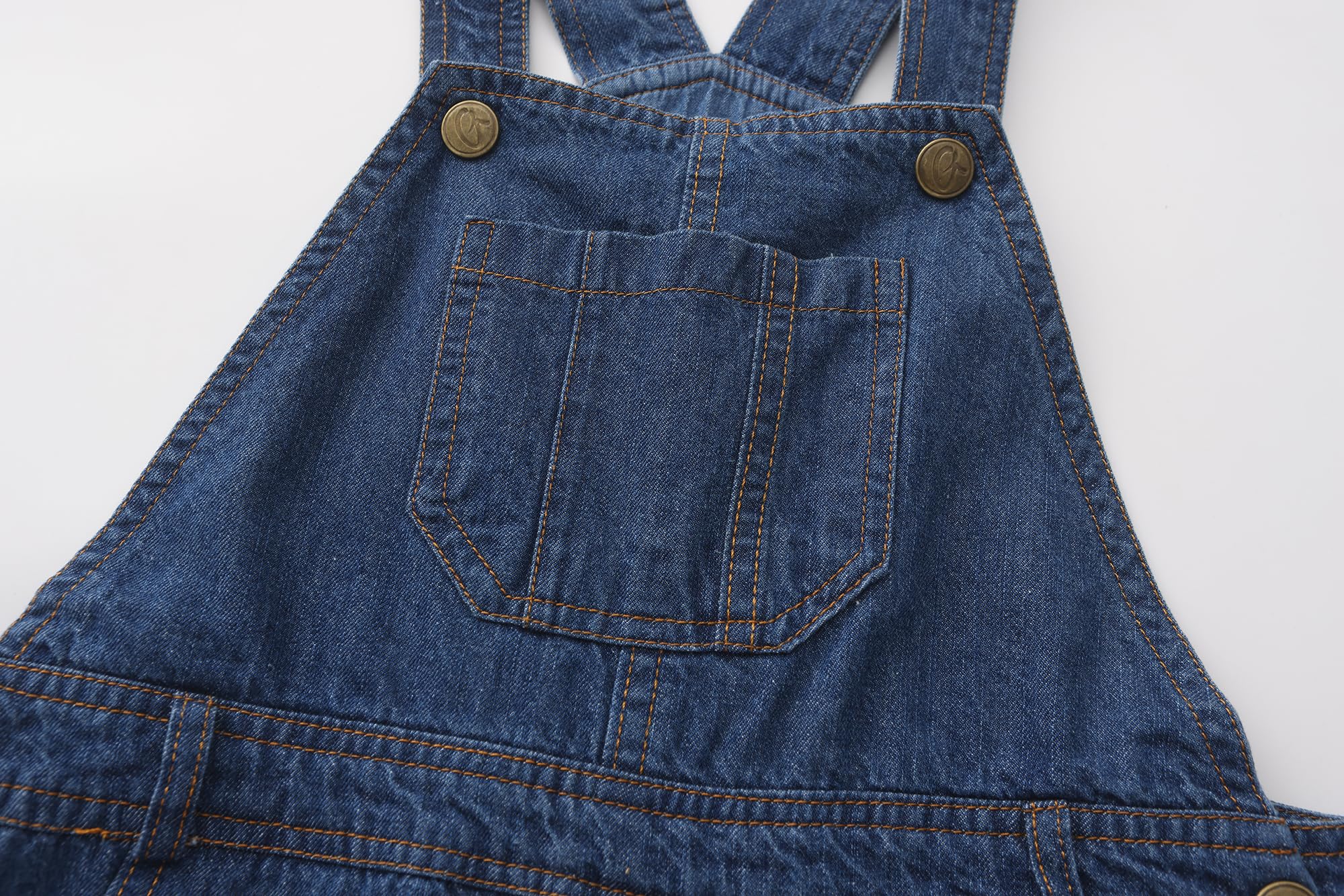 Grandwish Garçon Fille Salopette Bleu Denim Bavoir 2 ans-10 ans