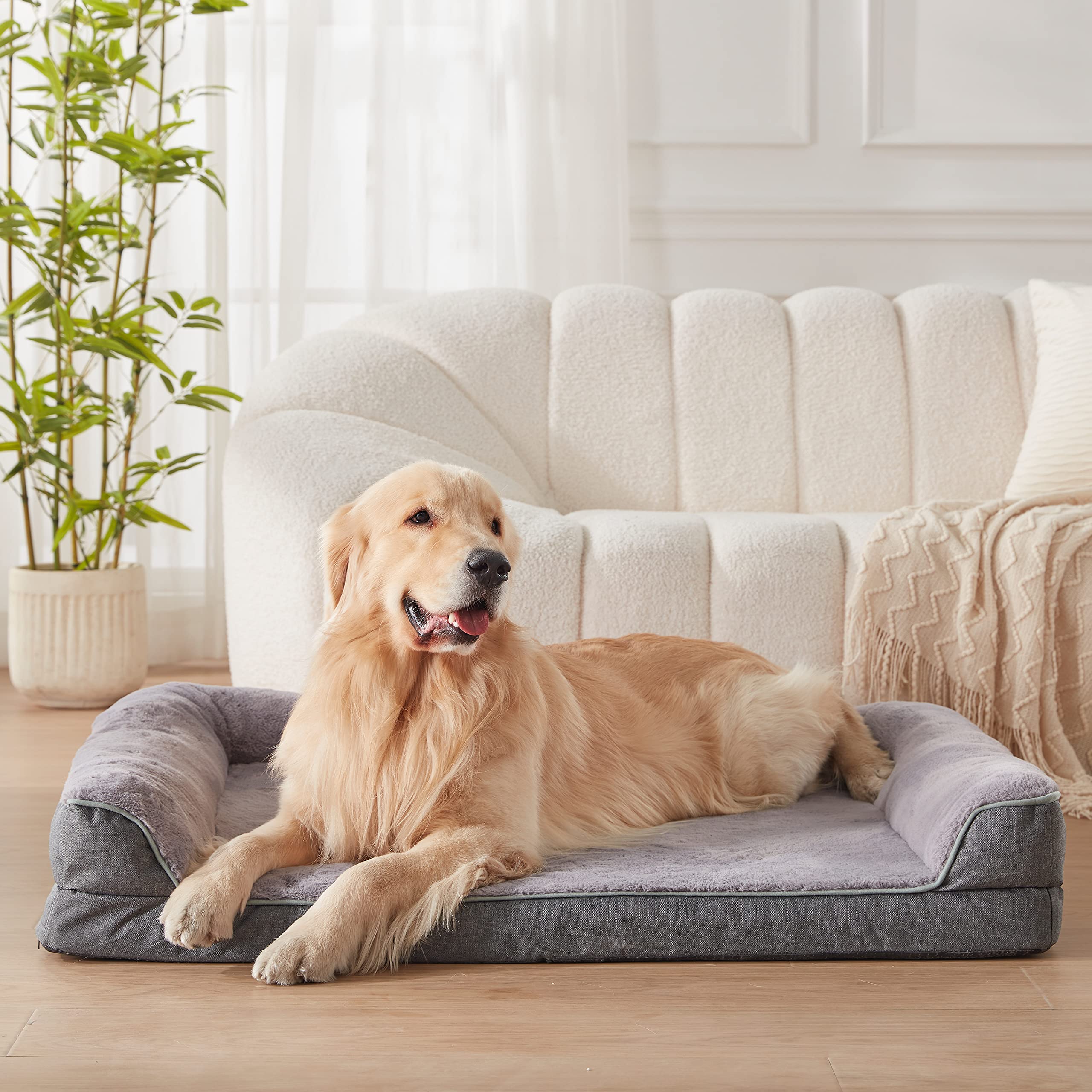 Amazon | Wataniya 低反発素材 犬用ベッド ソファ (Lサイズ 36インチ x