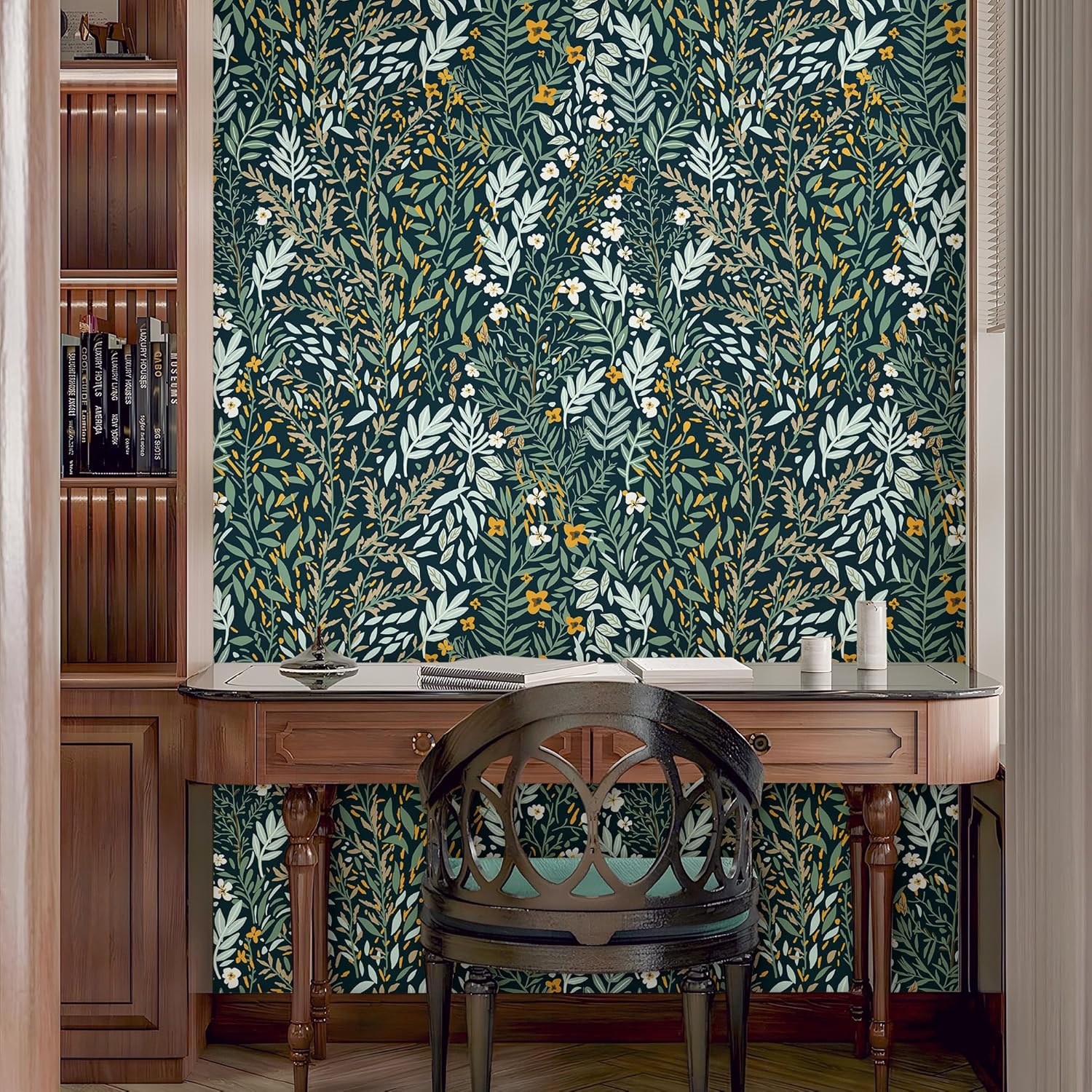 Peel and Stick Wallpaper for Home Decoration Kitchen Dappled Woods Wallpaper Removable Vinyl Self Adhesive Shelf Paper & Drawer Liner Roll House, Workshop & Office 17.3" x 118" SM-571-3