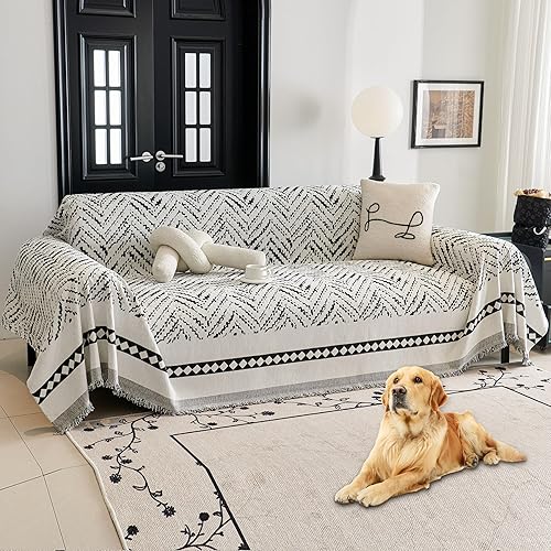 Miniatura 10 de HAOMAIJIA Funda de sofá antideslizante para sofá de 3 cojines, fundas lavables para sofá seccional para perros, protector de muebles para mascotas,