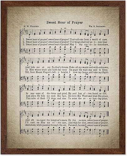 Miniatura 47 de Poster Master Póster vintage con texto en inglés «How Great Thou Art», impresión de partituras de música retro, arte de pared de himnario, regalo