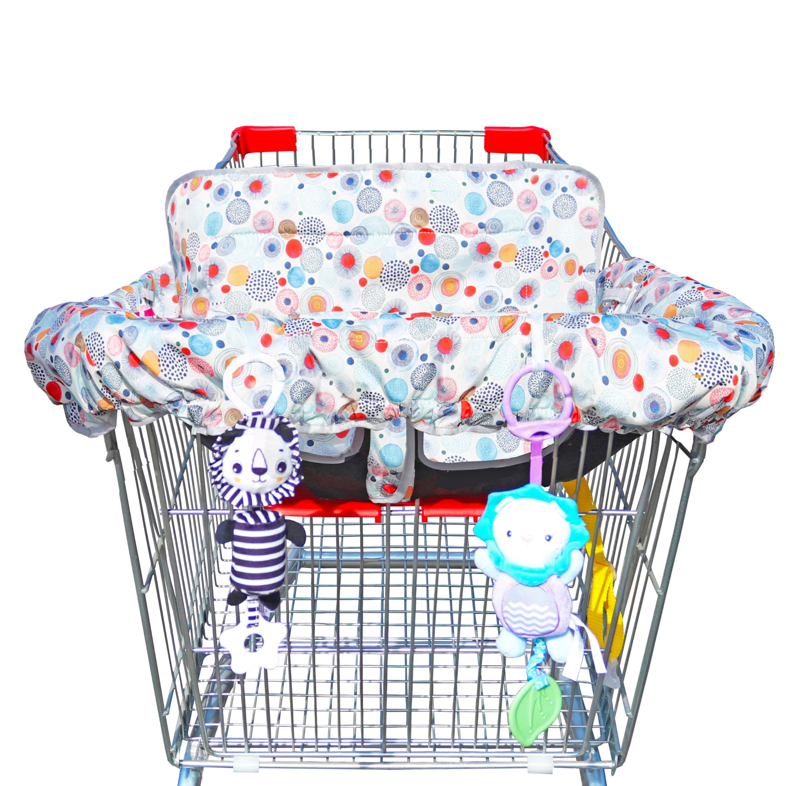 XiOiOiX 2 in 1 Shopping Cart Cover&High Chair Cover for Restaurant Seat, Grocery Cart Cover for Baby Infant Toddler Girl/Boy Reversible, Machine