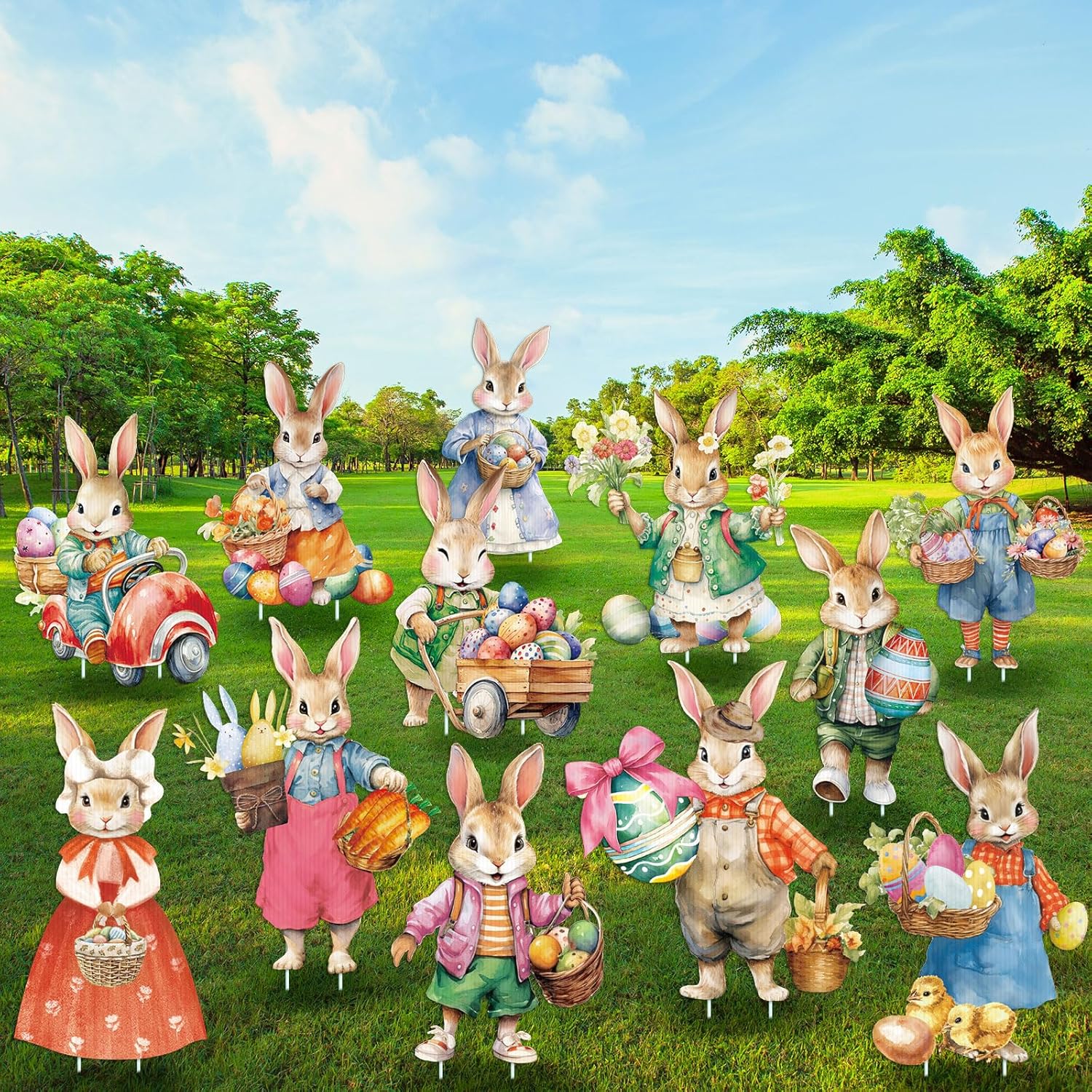 Menkxi 12 Pcs Hawaiian Luau Yard Signs Summer Hibiscus Lawn Sign Tropical Flower Yard Stake Waterproof Luau Outdoor Decorations for Happy Hawaiian Wedding Summer Party Garden Home Decor