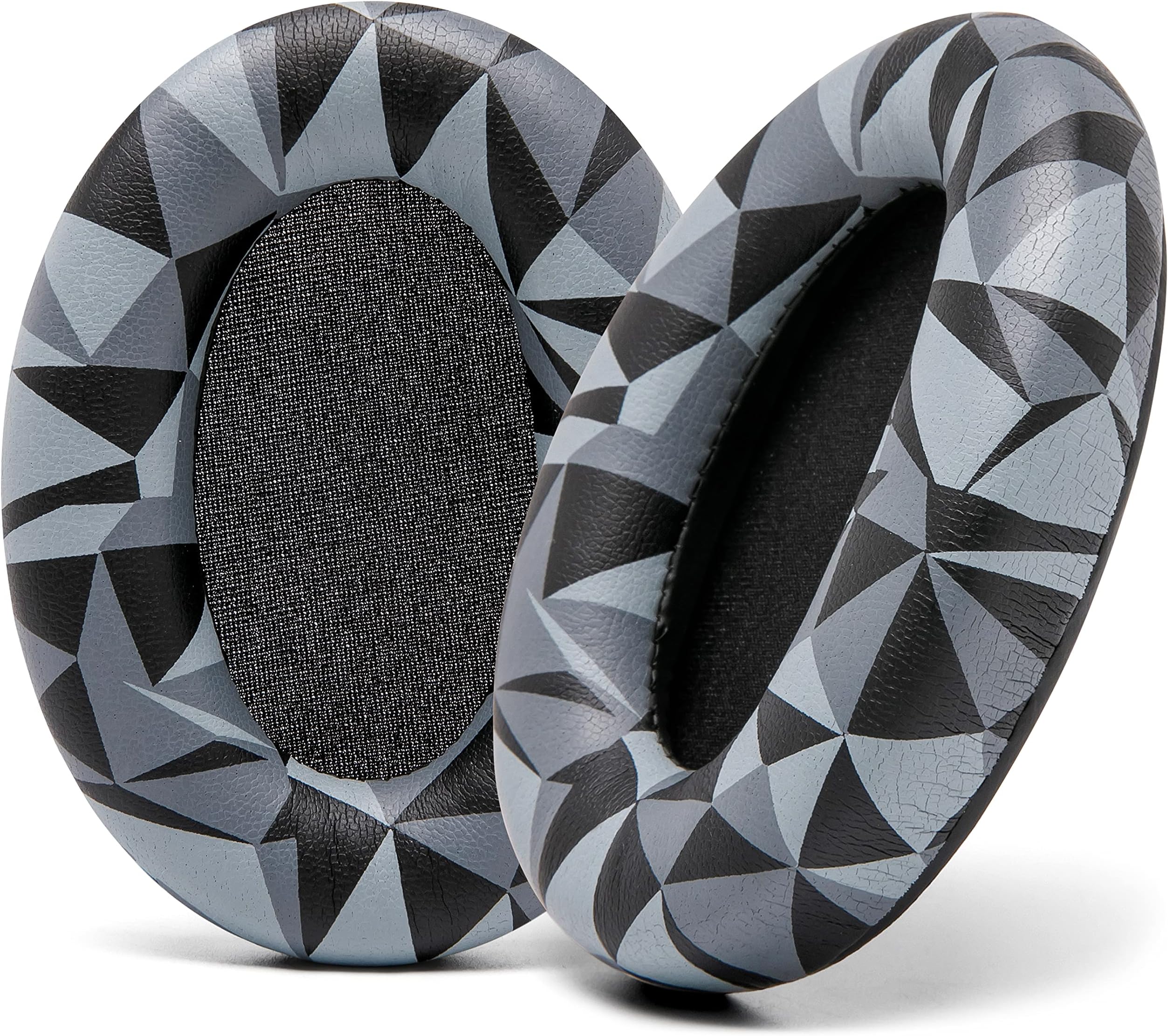 WC Wicked Cushions Extra Thick Replacement Earpads Compatible with Sony WH-1000XM3 Headphones - Geo Grey