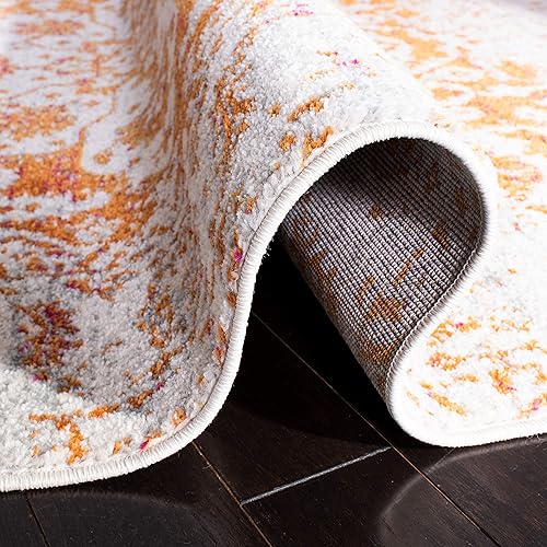 Miniatura 7 de Safavieh MAD603P - Tapete con diseño de medallón desgastado, copo de nieve colección Madison, no suelta pelos, fácil de cuidar, sala de estar, alto