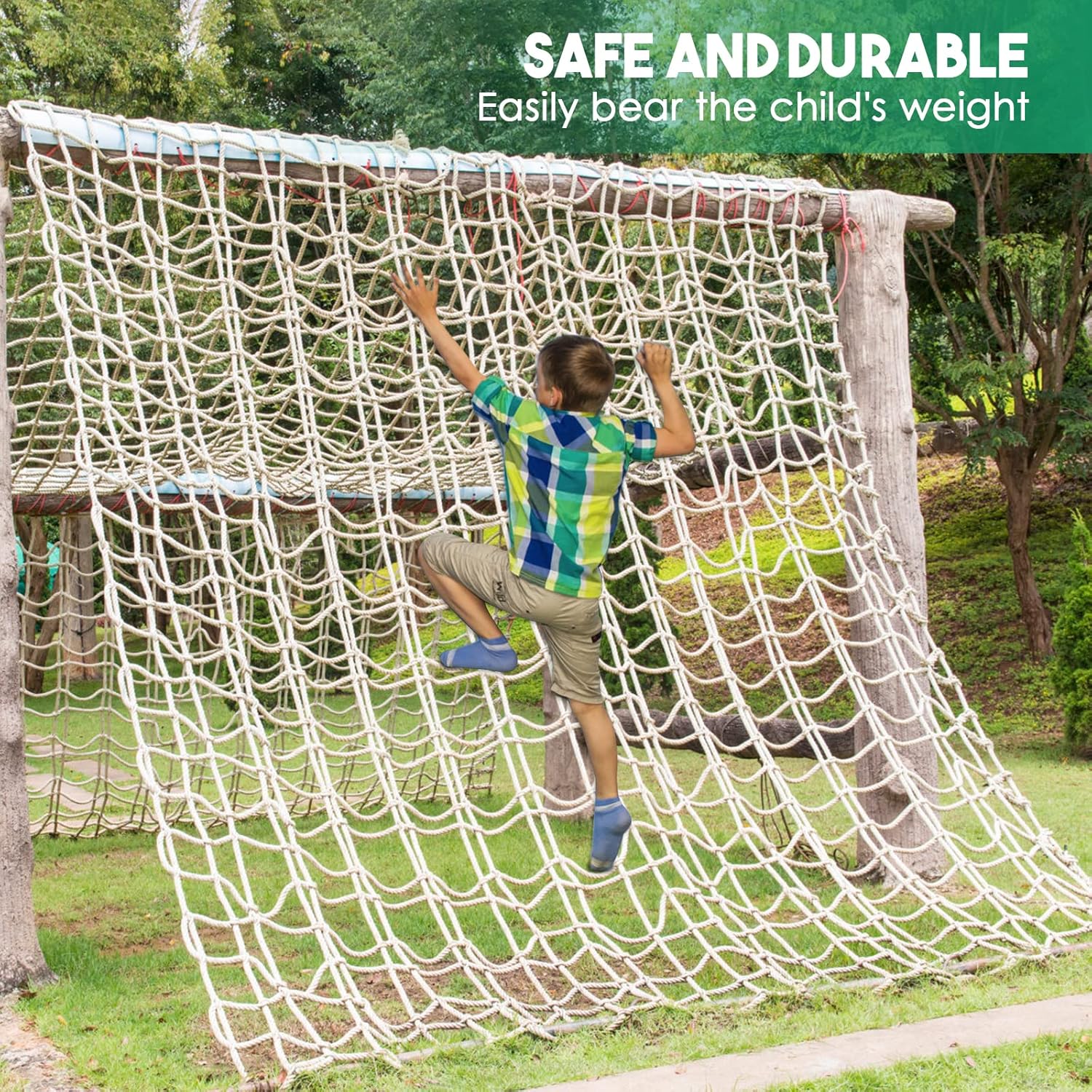 Exclusive Discount 🔥 SEAAN Playground Net Climbing Net, 3.3’X9.9’ Safety Nets Cargo Rope Heavy Duty Netting Treehouse Protection, Rope Ladder Swing Nylon Rope Balcony Banister Protection Fence Decor Mesh for Sports Bar Greatest Product SEAAN Playground Net Climbing Net, 3.3’X9.9’ Safety Nets Cargo Rope Heavy Duty Netting Treehouse Protection, Rope Ladder Swing Nylon Rope Balcony Banister Protection Fence Decor Mesh for Sports Bar