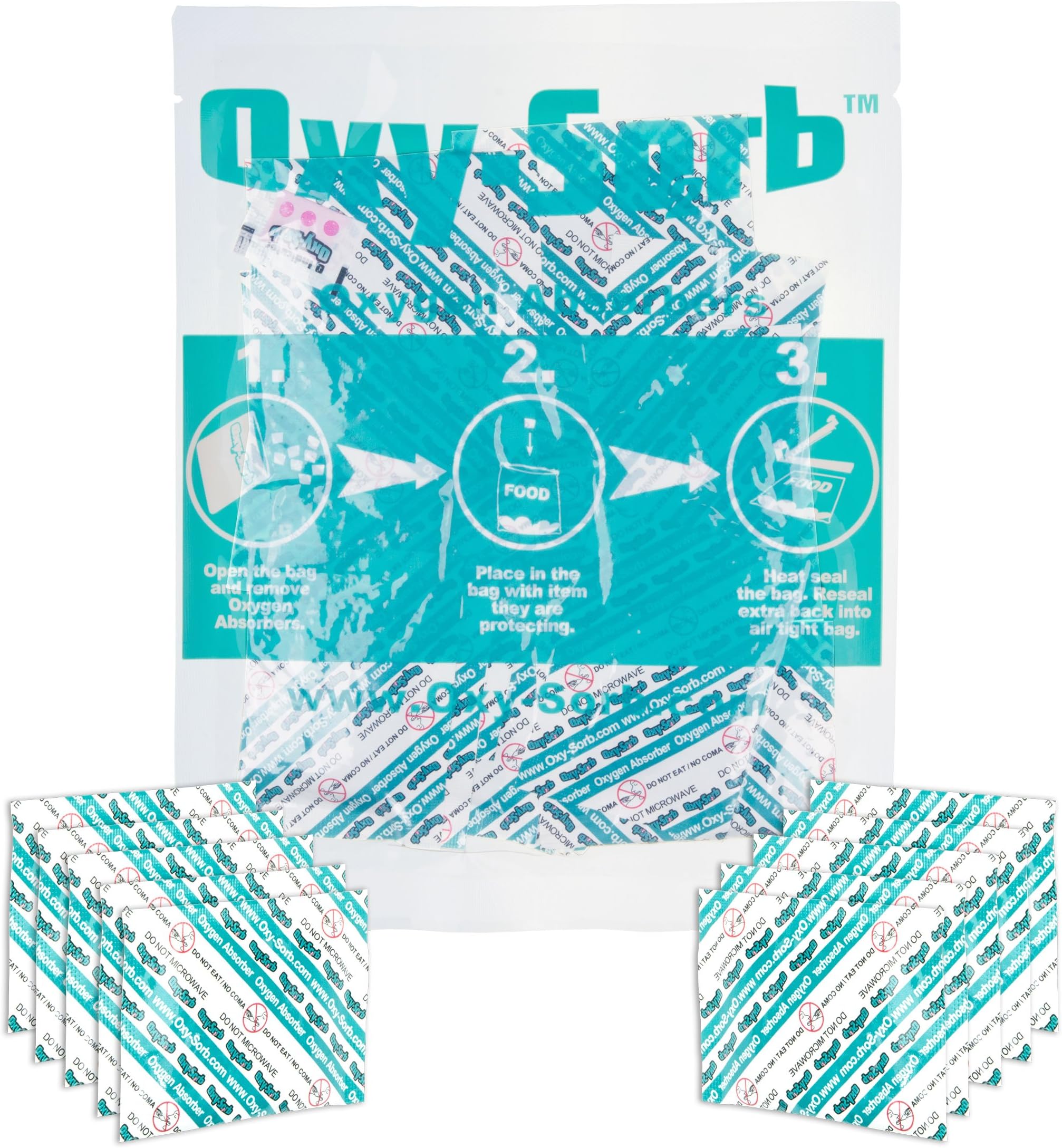 Fairly Odd Novelties Oxy-Sorb 300cc Oxygen Absorber Packets, 10 Pack - Long Term Food Storage Freshness Protection