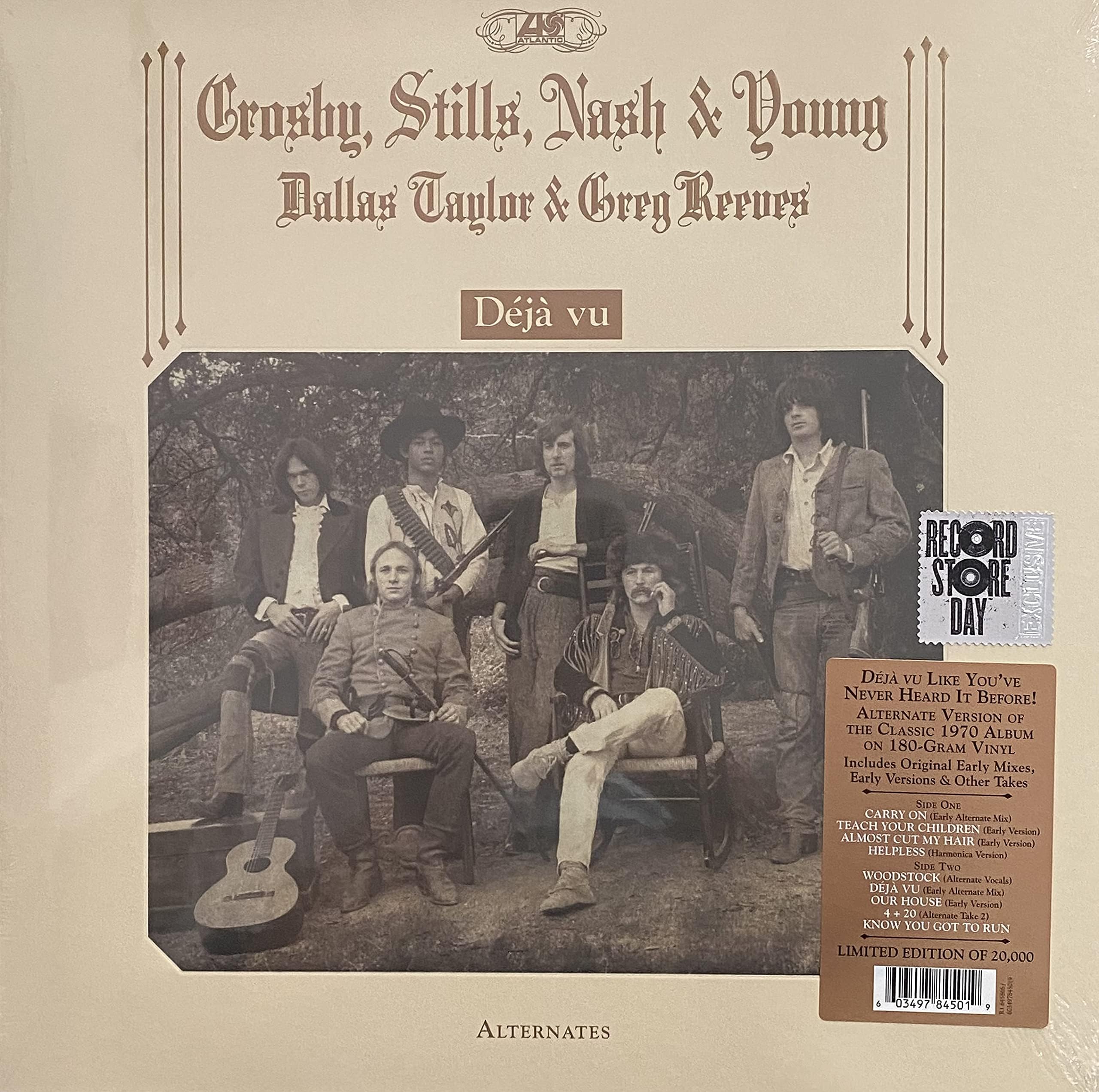 Crosby, Stills, Nash & Young, Dallas Taylor & Greg Reeves - Déjà Vu (Alternates) RSD 2021 Vinyl