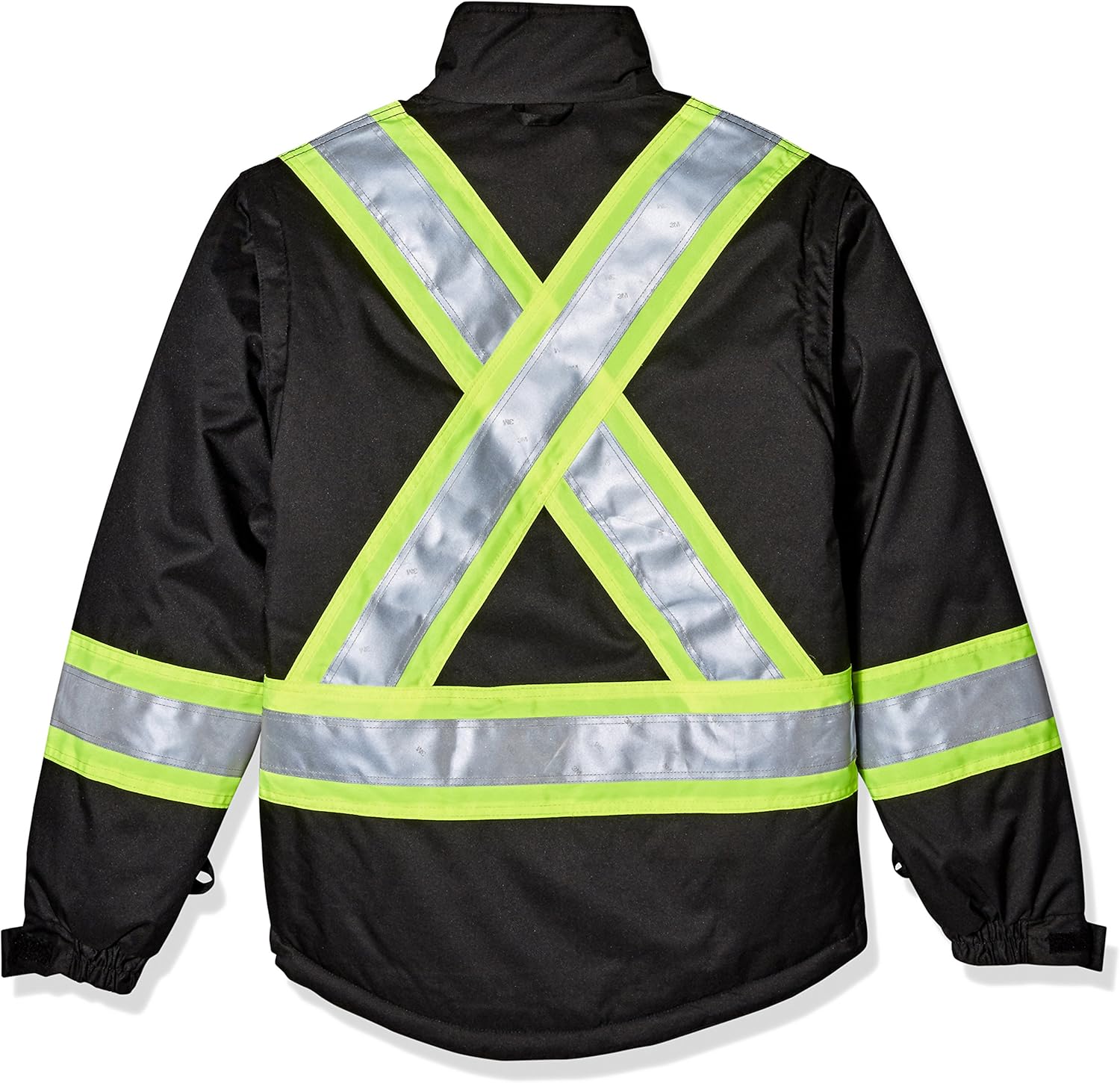 Men's Hi Vis 5-in01 Safety Jacket, Black, 3XLT