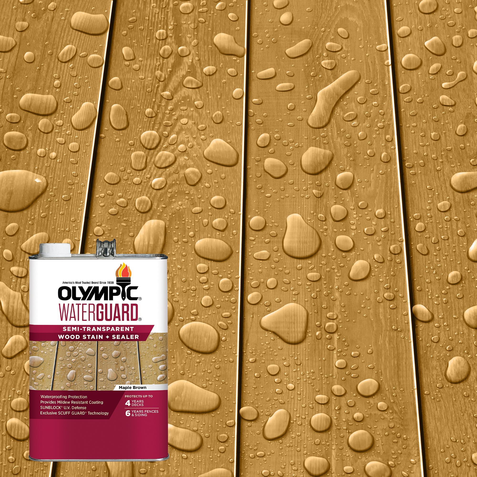 Olympic WaterGuard Semi-Transparent Wood Stain and Sealer