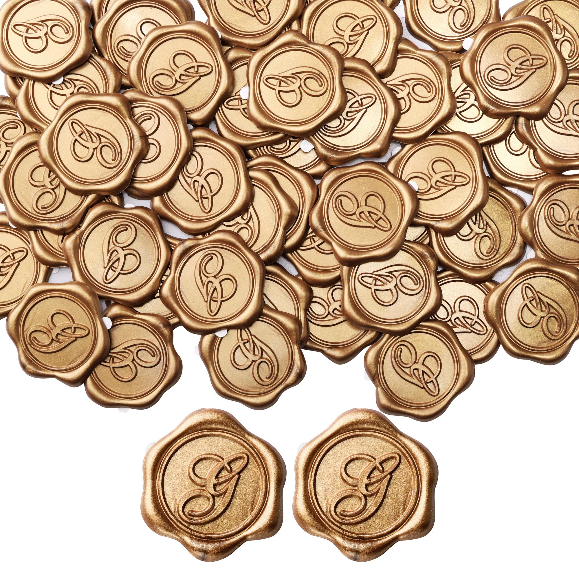 Photo 1 of Yoption Initial G Wax Seal Stickers, 100 Pack