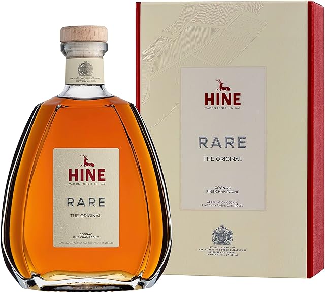 Hine Rare French Cognac, Smooth & Elegant Fine Champagne Cognac, Best Enjoyed Neat, Rare Hine Cognac, Grande & Fine Region Grapes, Aged 8 Years, Fruity & Floral Cognac, 70cl, 40% ABV