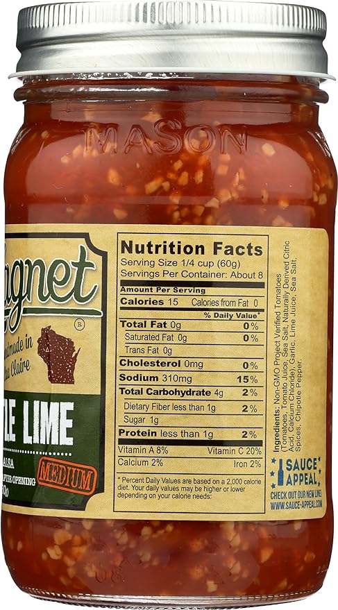 Salsa Chipotle Garlic Chip Magnet, 16 Onzas miniatura 2