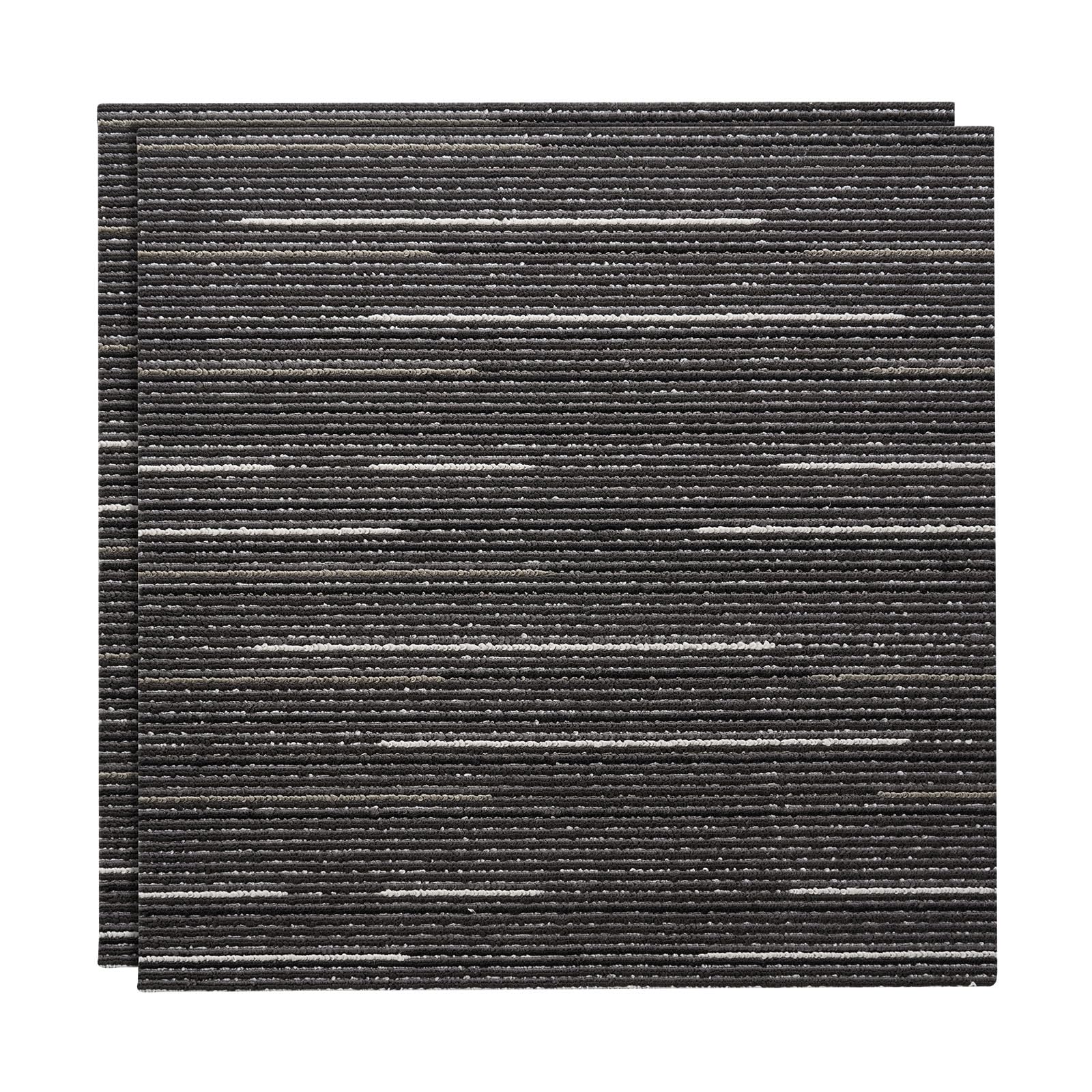 VEVOR Teppichfliesen 609,6 x 609,6 x 6 mm, 24er-Pack, modularer Teppichboden mit Fläche von 9 m², Teppich Bodenbelag, wiederverwendbar, einfacher DIY-Austausch für Wohnzimmer und Büro, Grau